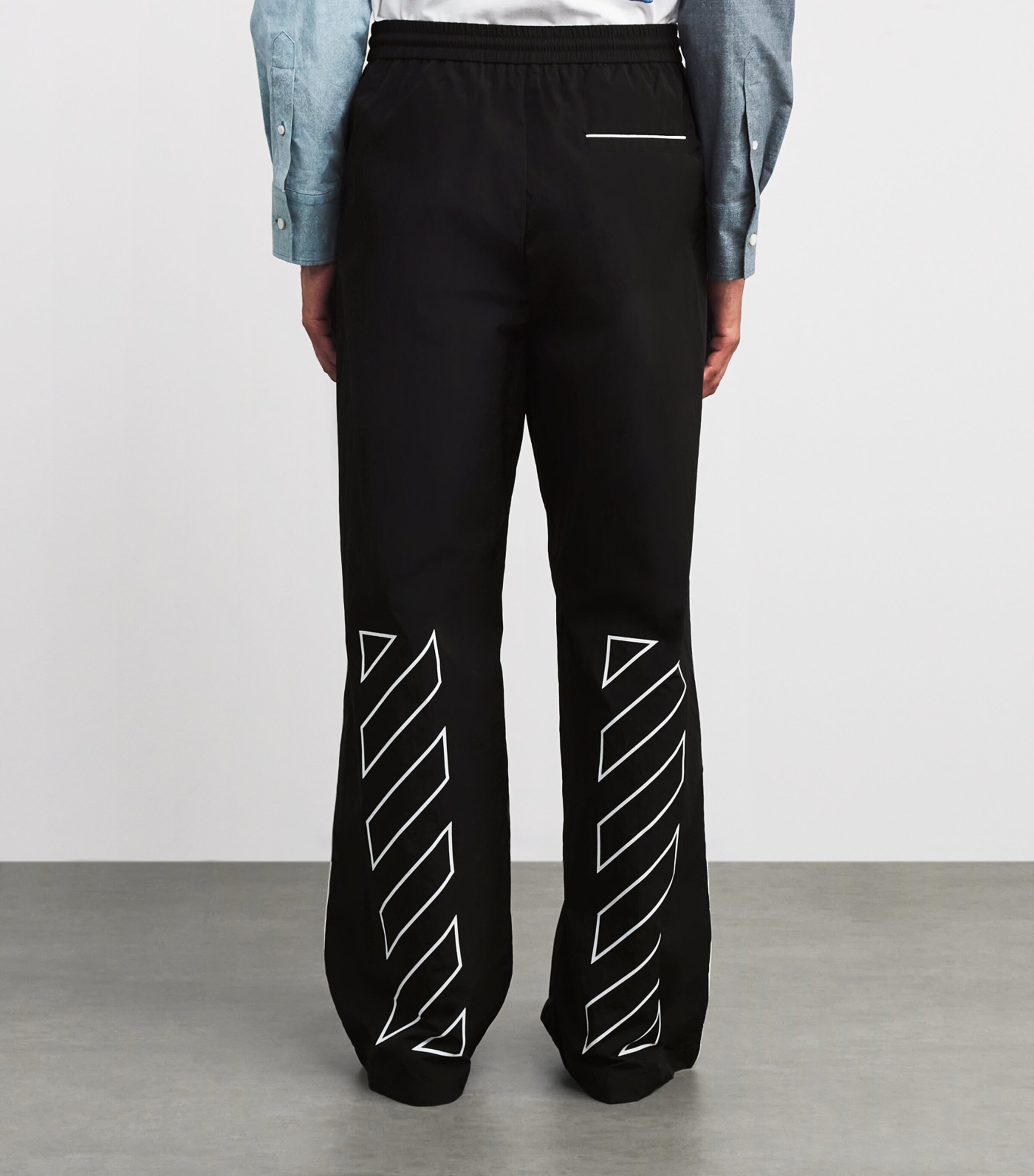 Logo Print Trackpants BLACK-WHITE Image 4