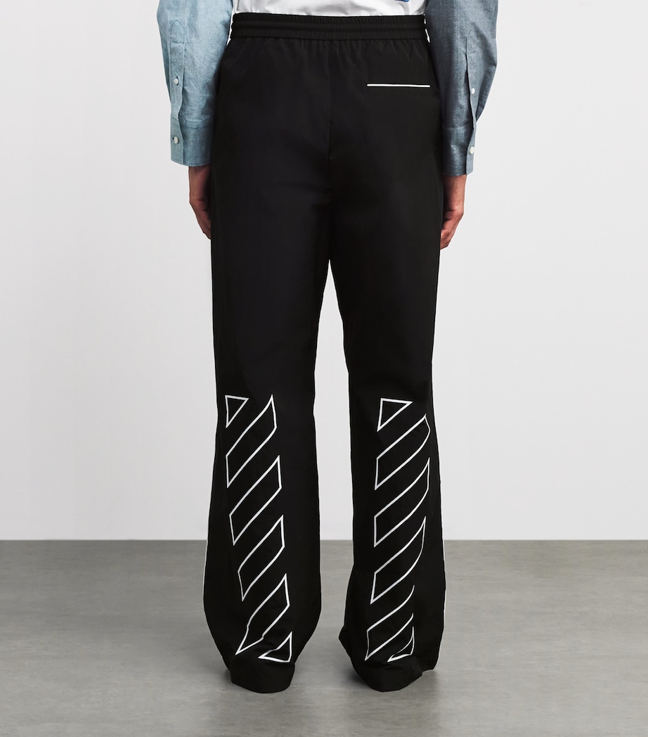 Logo Print Trackpants BLACK-WHITE Image 4