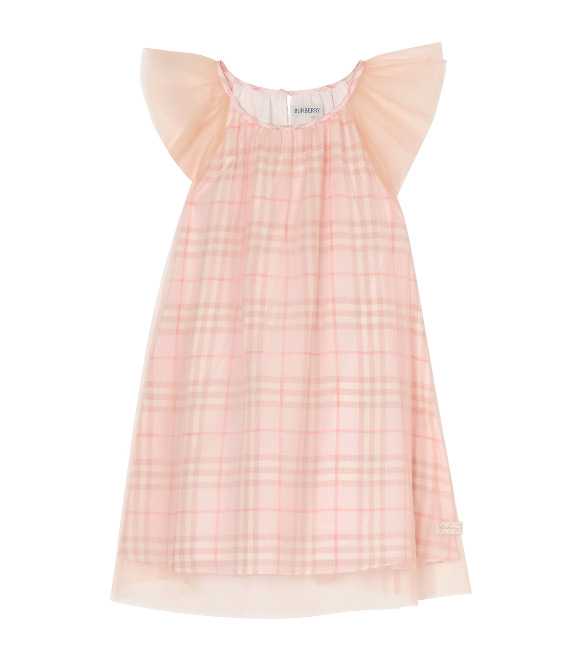 Burberry Kids Silk Check Dress (4-12 Years) Quartz Rose Ip Check Image 1