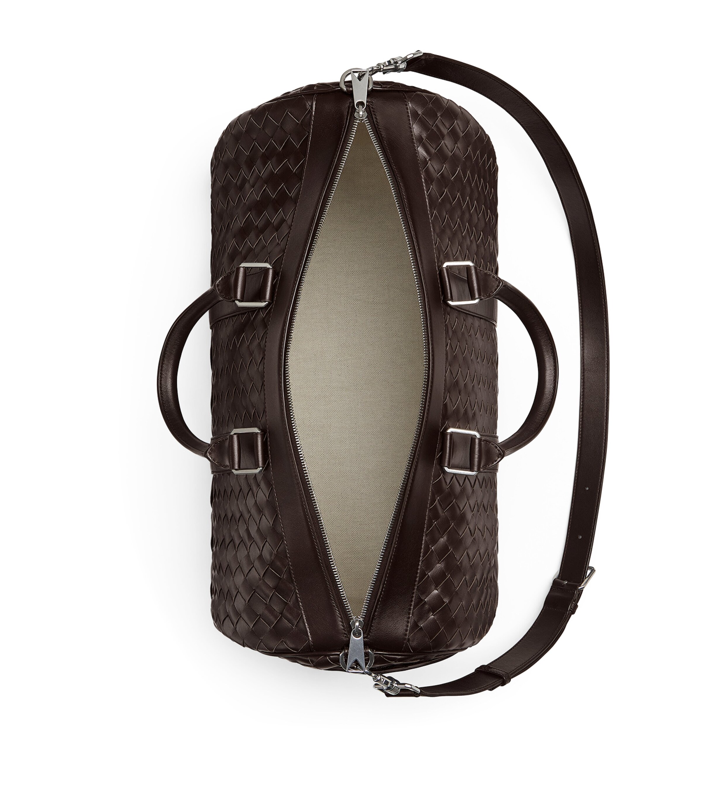Bottega Veneta Medium Leather Intrecciato Duffle Bag Image 4