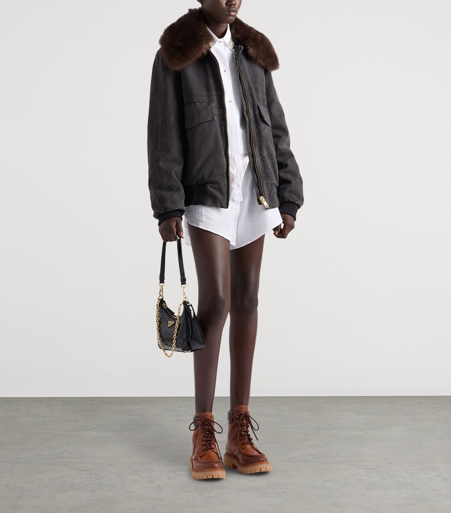 Fur-Collar Blouson Jacket F0002 Image 2