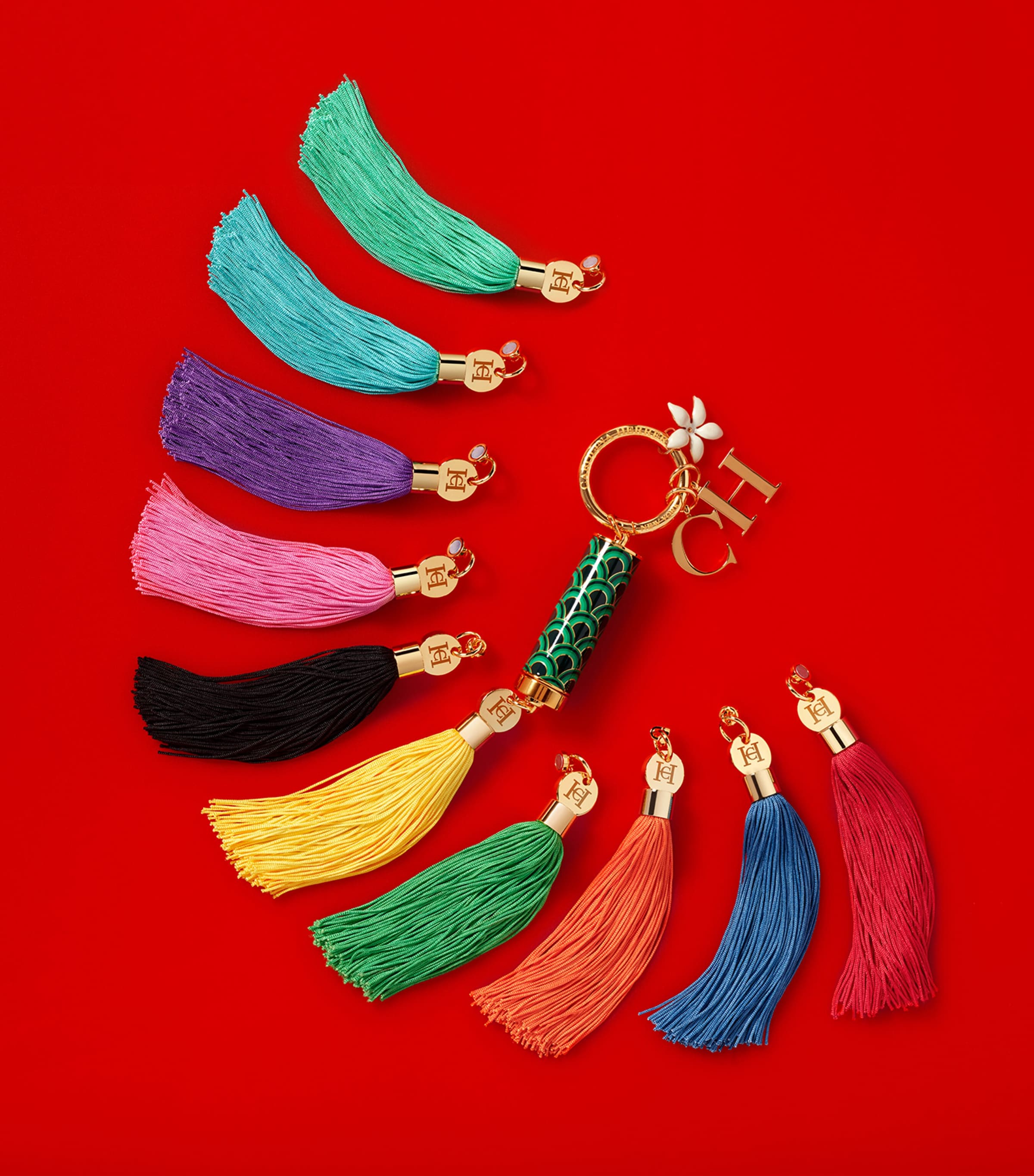 Herrera  Lipstick Case Tassel Charm PINK Image 2