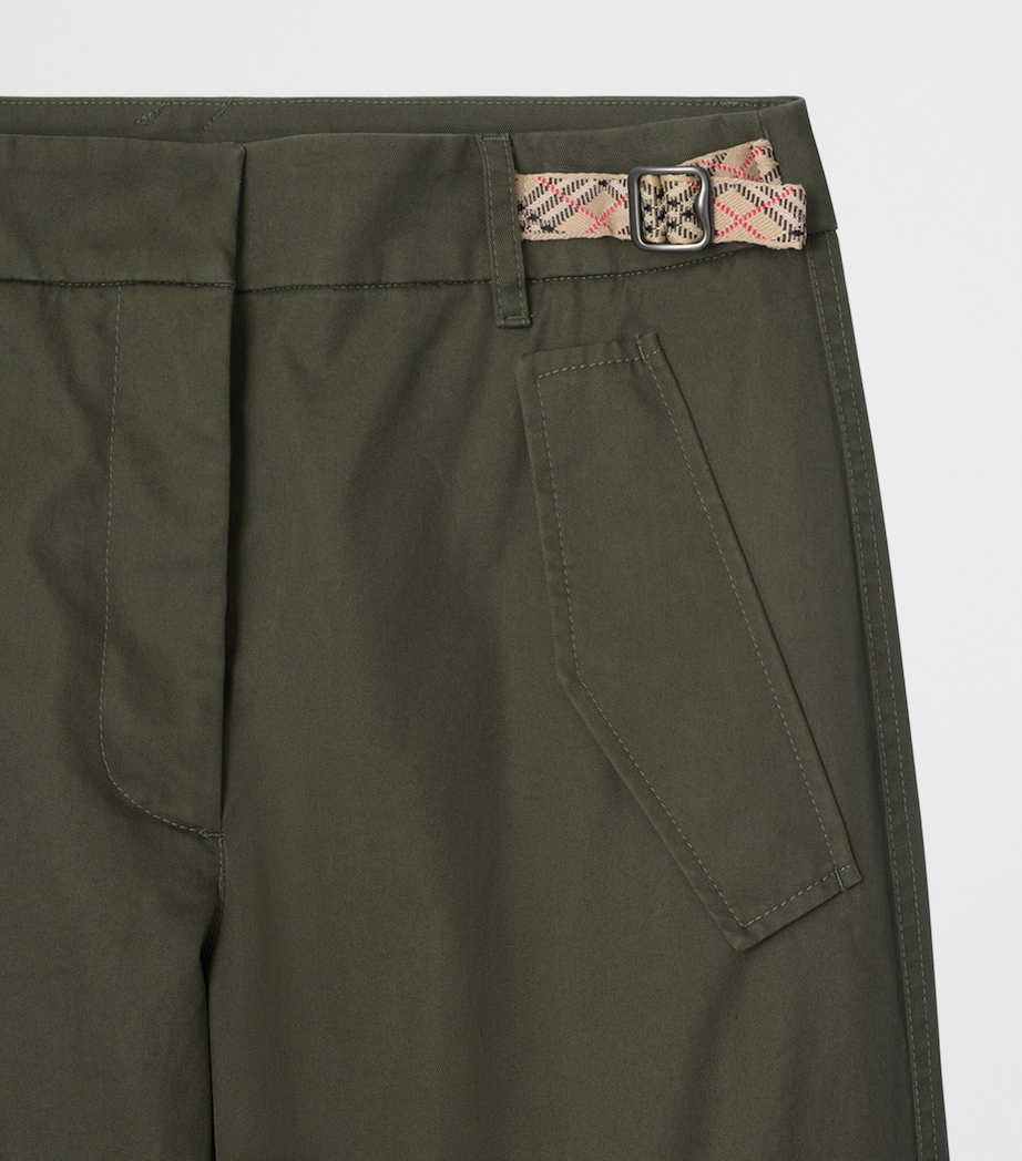Cotton Gabardine Cargo Trousers MARROW GREEN Image 2