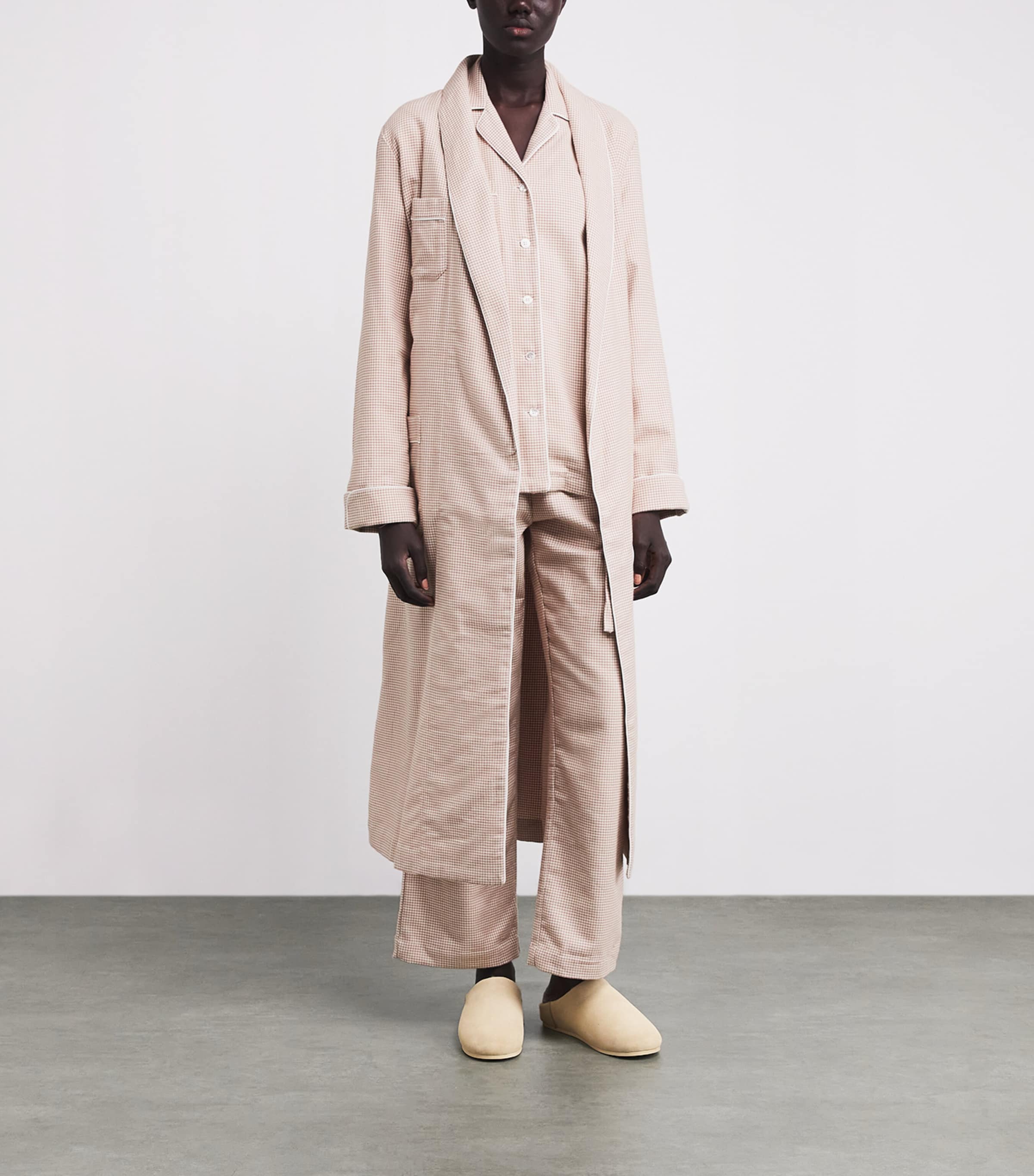 Brushed Cotton Kelburn Robe BEI/NEUTRAL Image 2