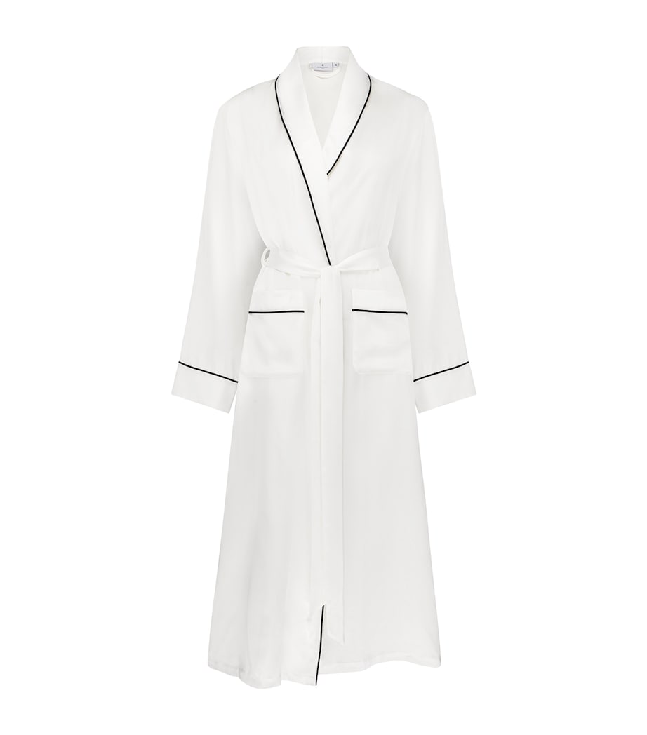 Small Mulberry Silk Dressing Gown IVORY Image 1