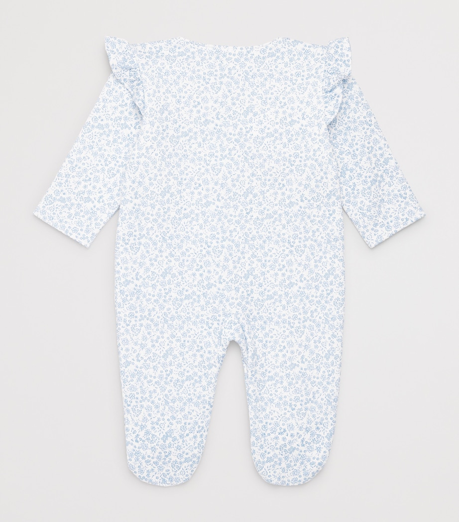 Kissy Kissy Pima Cotton Floral All-in-One (0-9 Months) Light Blue Image 2