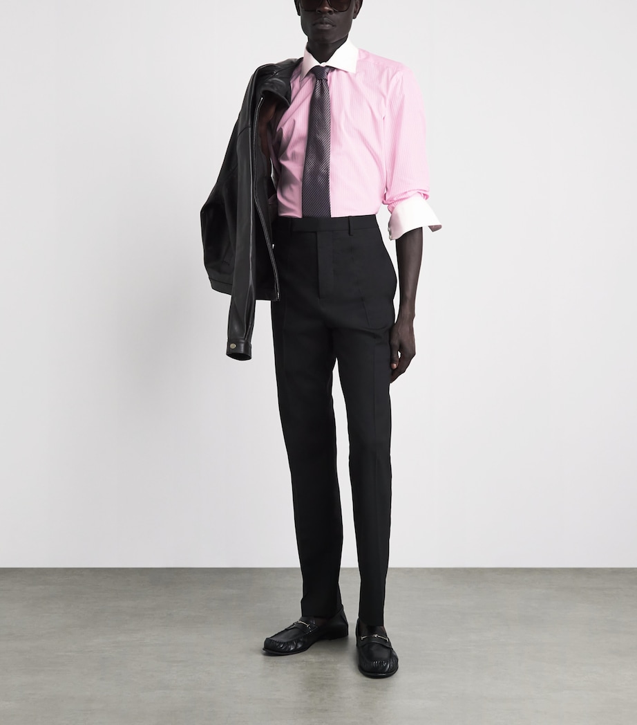 TOM FORD Mens Cotton Stripe Shirt Pwa Image 2