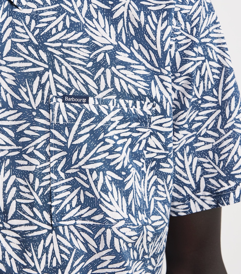 Leaf Print Jackstone Shirt DARK DENIM Image 6