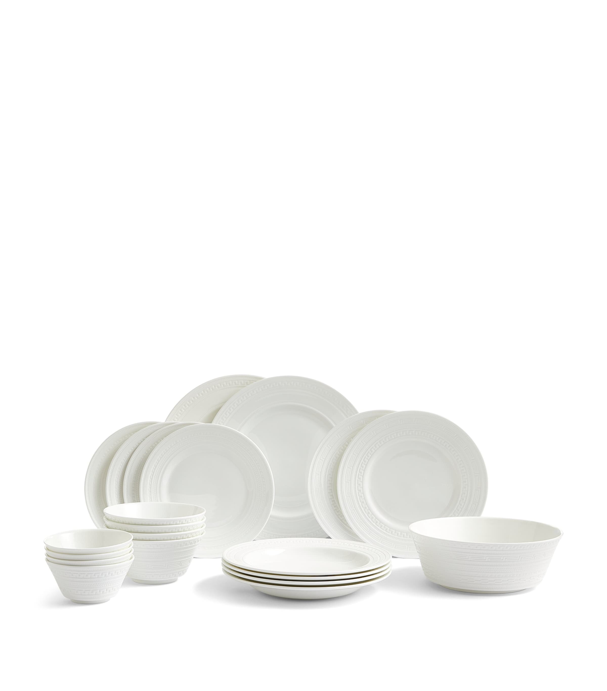 Wedgwood Intaglio 21-piece Dinnerware Set In White