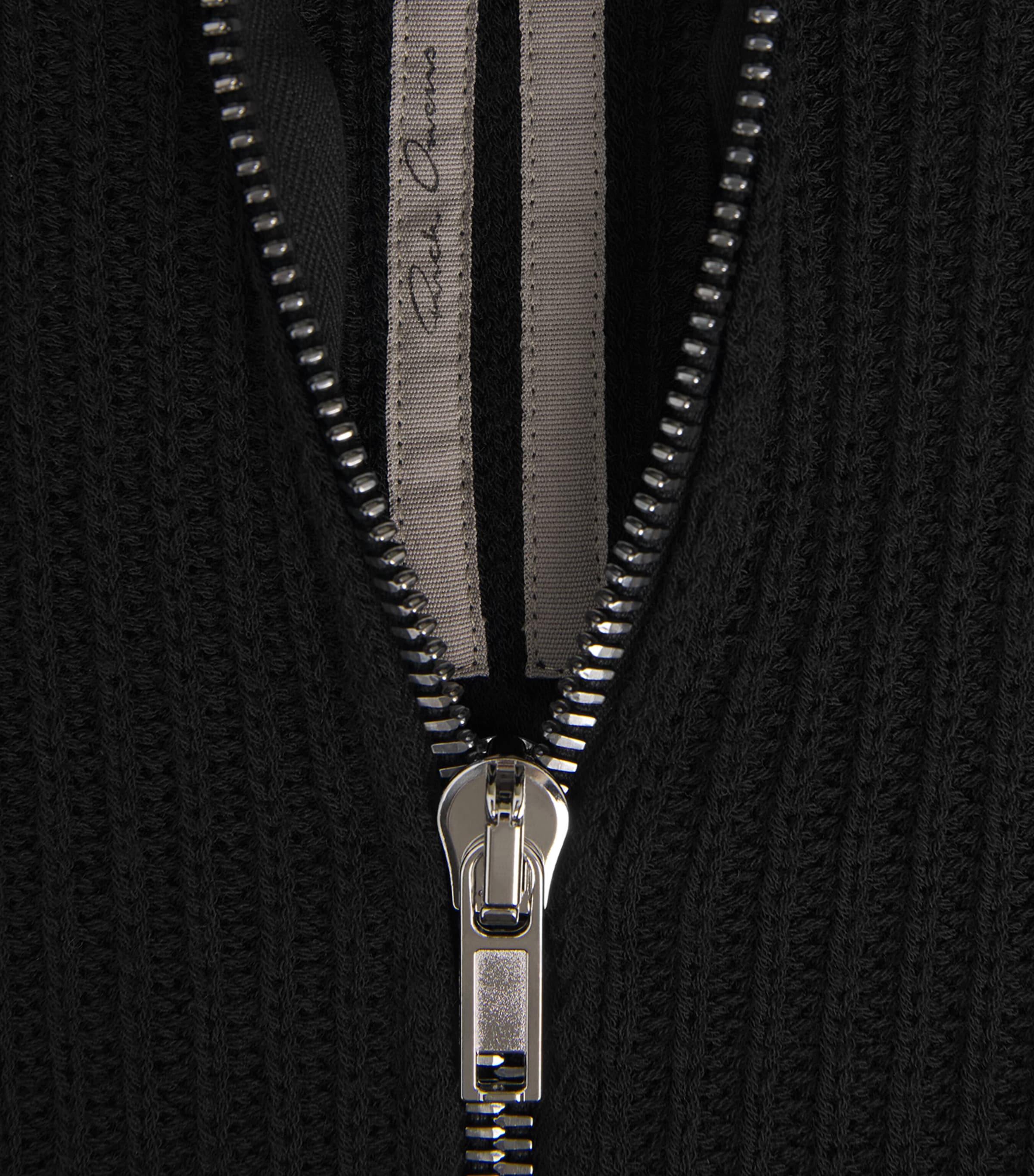 Rick Owens Mens Cashmere Zip-Up Hoodie Black Image 6