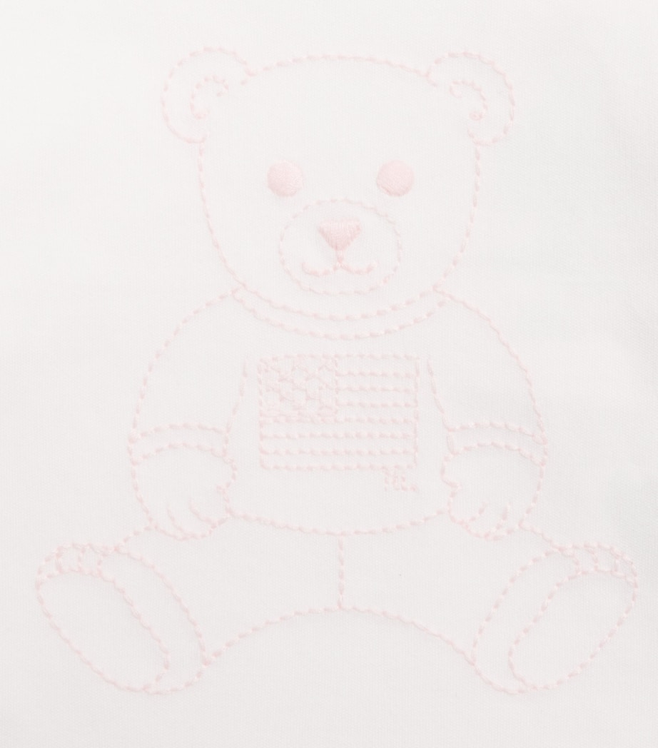 Ralph Lauren Kids Embroidered Bear Bodysuit (3-12 Months) White Image 3