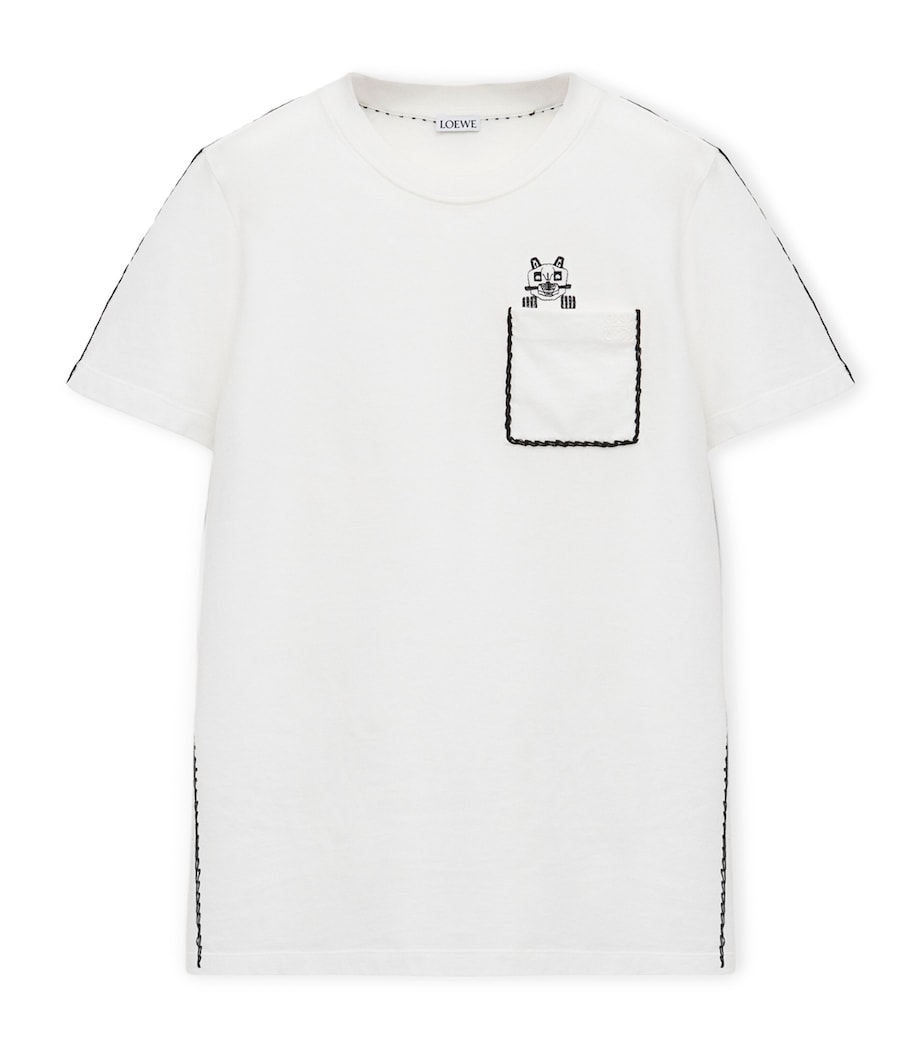 x Louis Wain Stretch-Cotton T-Shirt WHITE Image 1