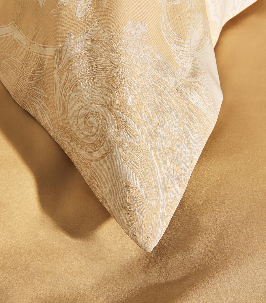 Cotton-Silk Pompadour Super King Duvet Cover (260cm x 220cm) LINEN Image 4