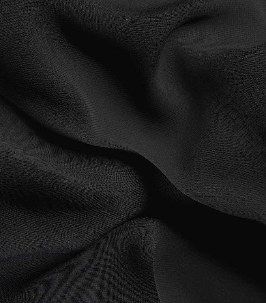 Slouch-Waist Maxi Dress 001 BLACK Image 5