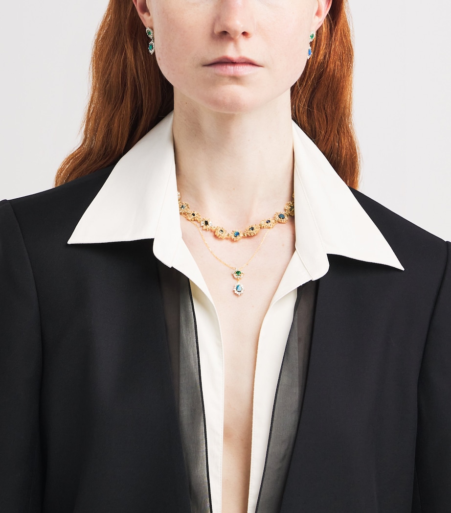 Suzanne Kalan Yellow Gold, Diamond, Emerald and Opal One of a Kind Necklace Yg/opal/emer Image 4