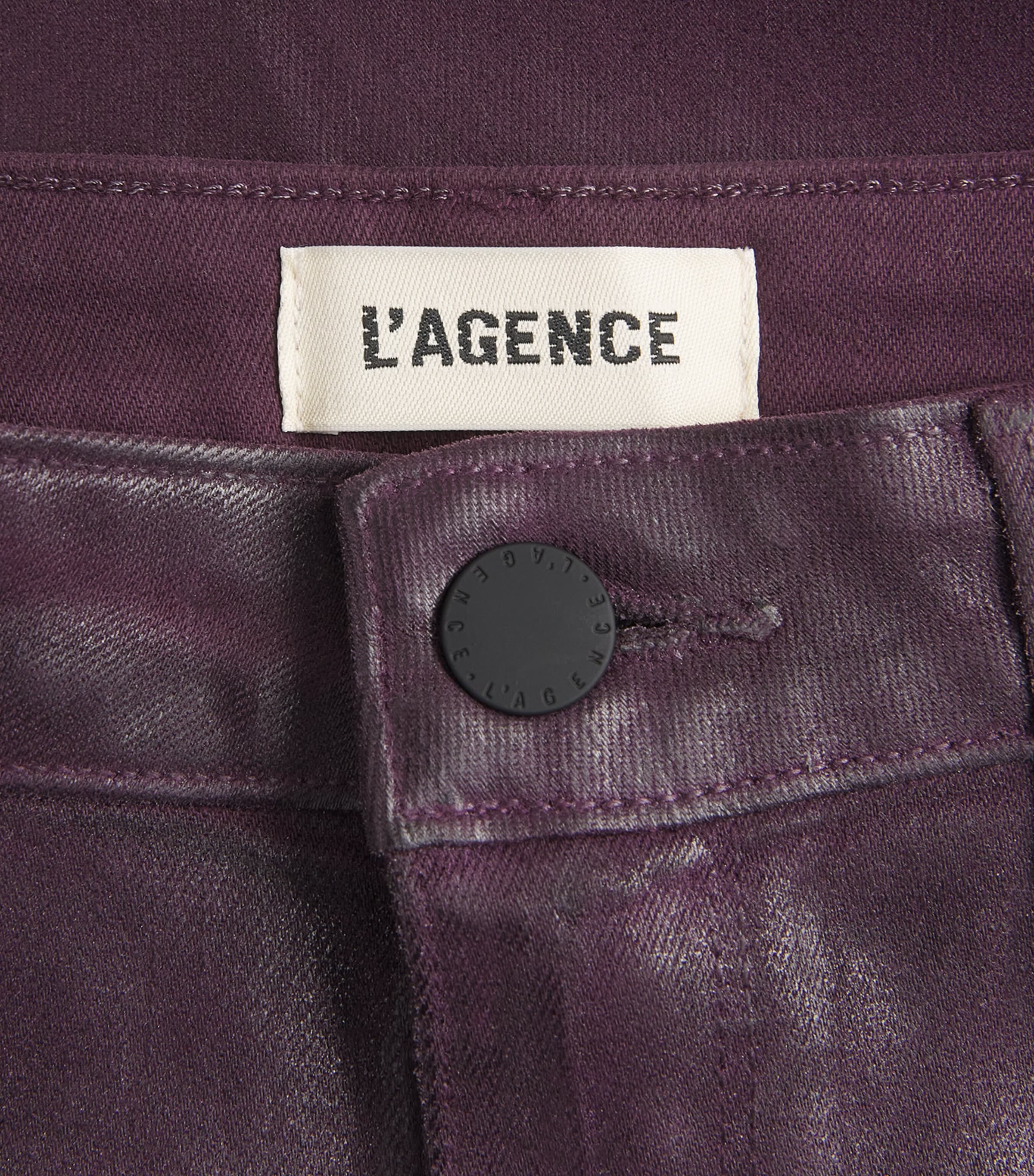 Scottie Wide-Leg Jeans DARK MALBEC COATED Image 5