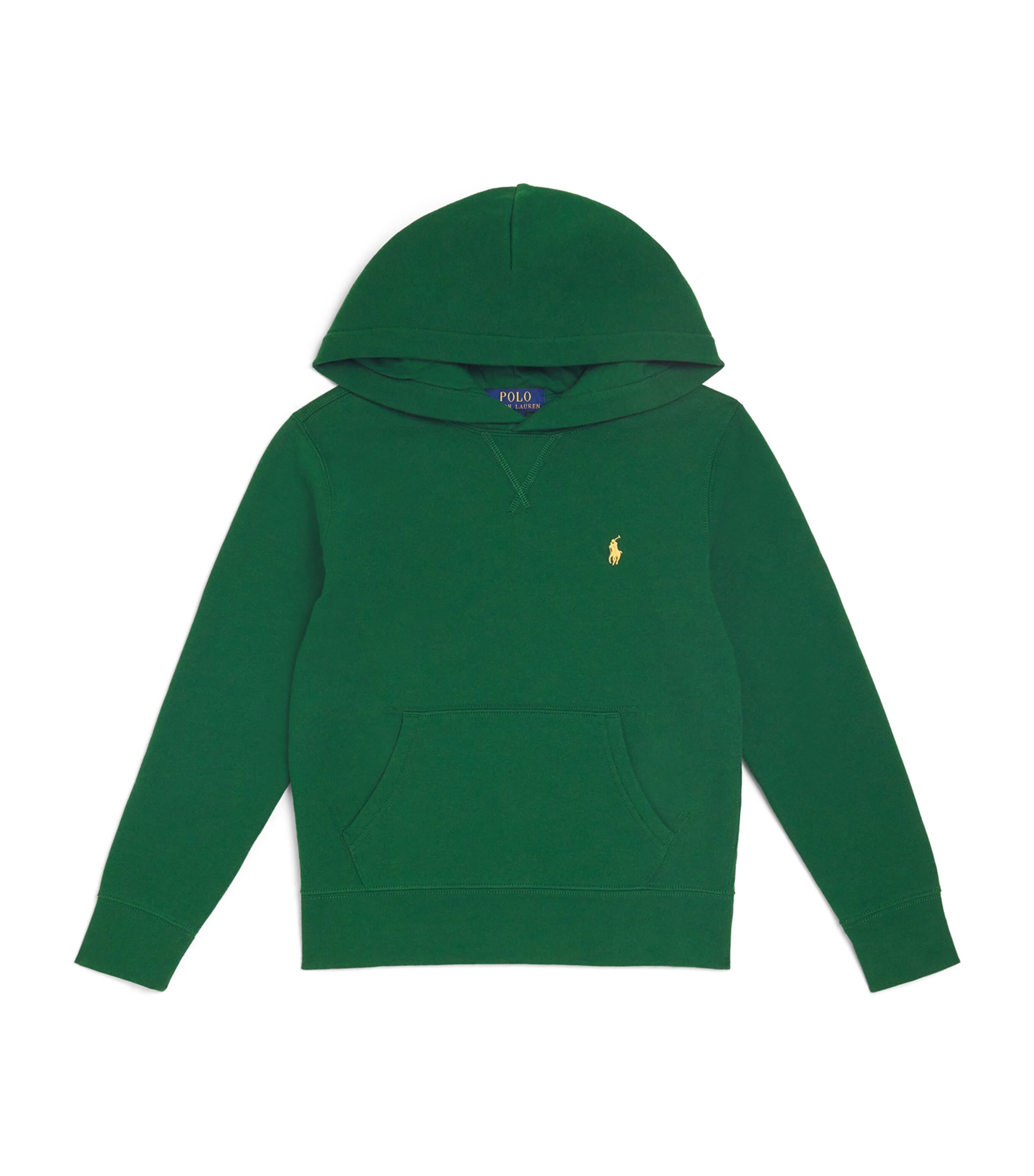 Shop Ralph Lauren Cotton-blend Logo Hoodie In Green