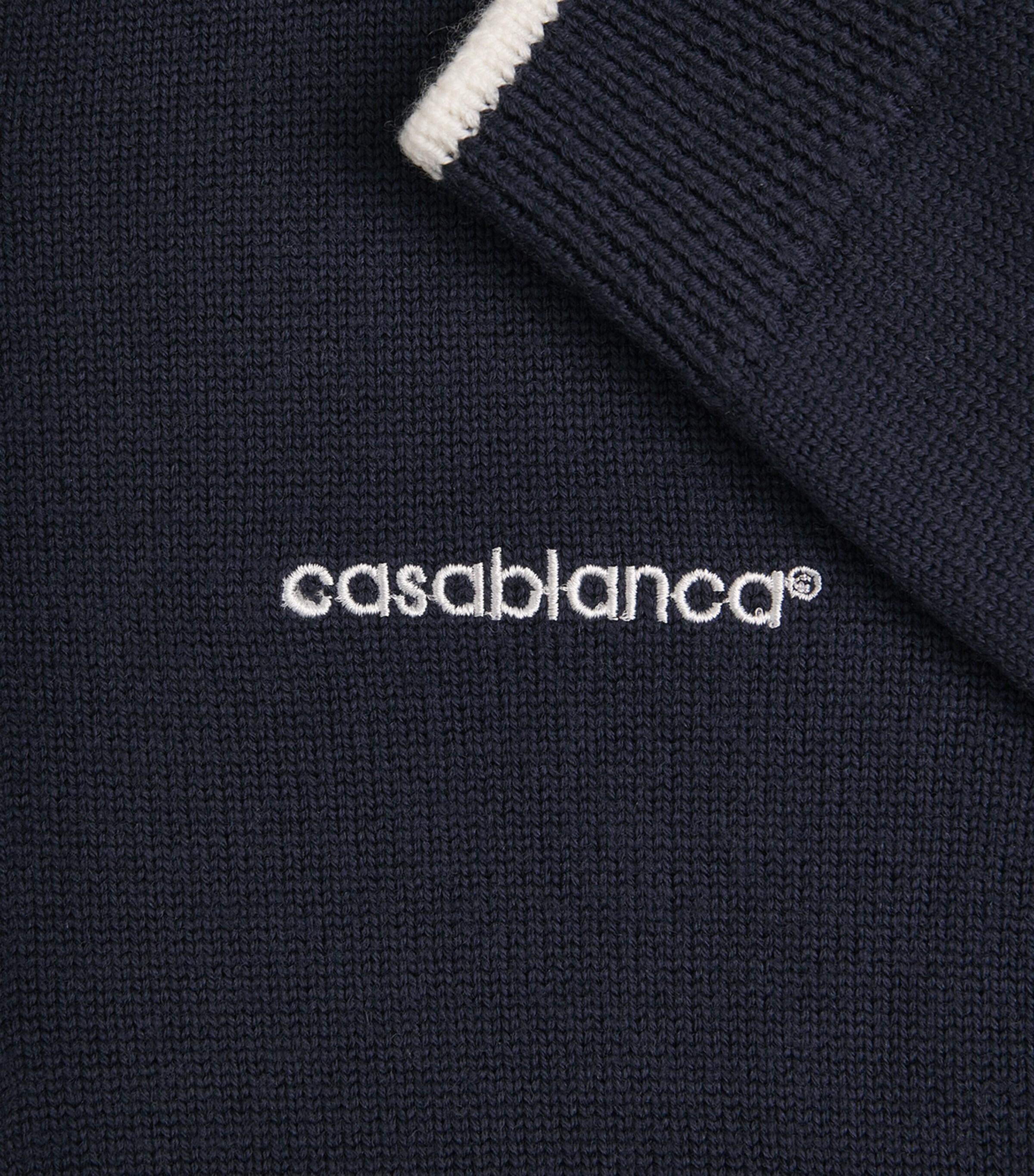 Casablanca Mens Merino Track Jacket Navy Image 6