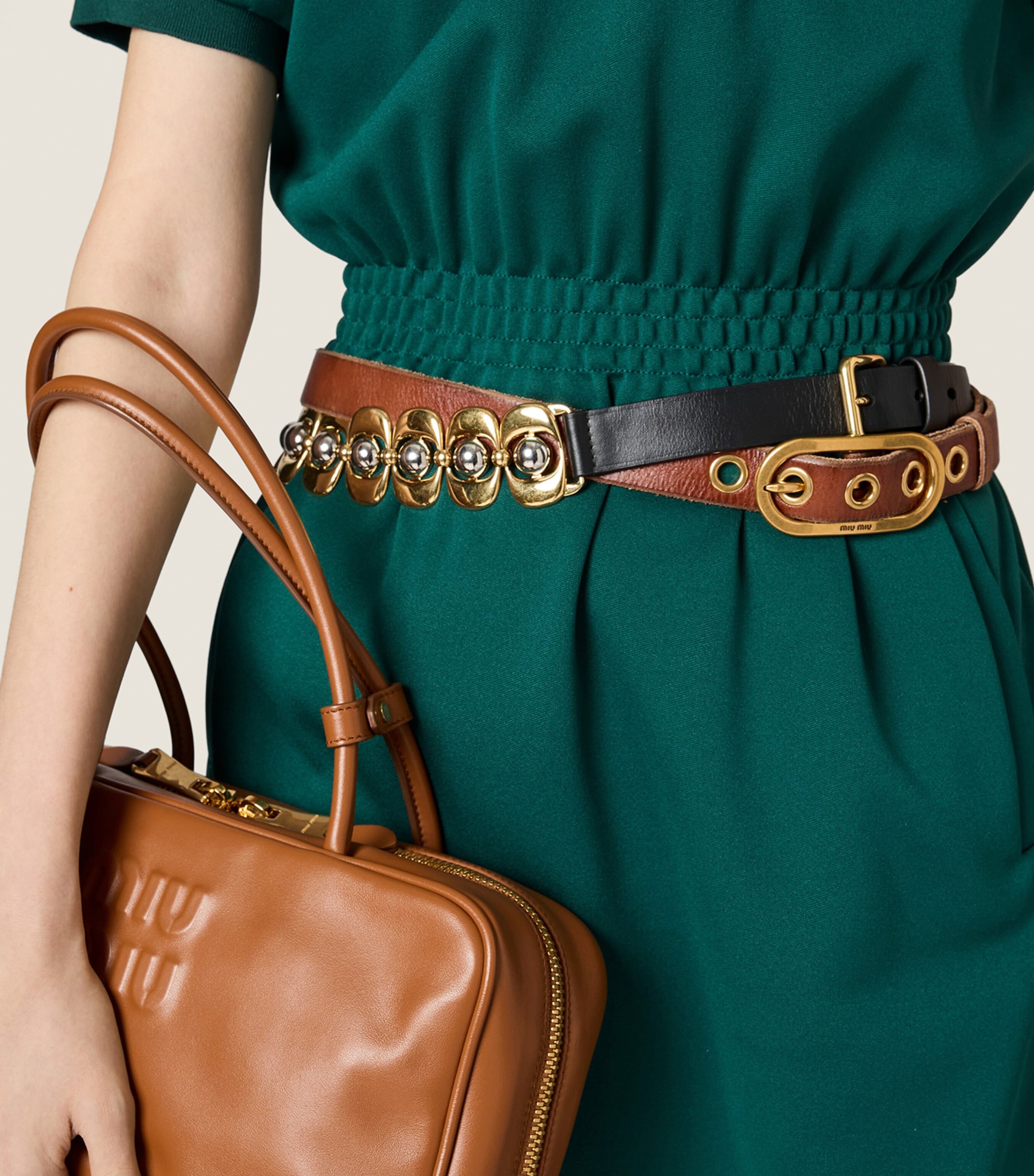 Miu Miu Womens Technical Jersey Mini Dress Image 5