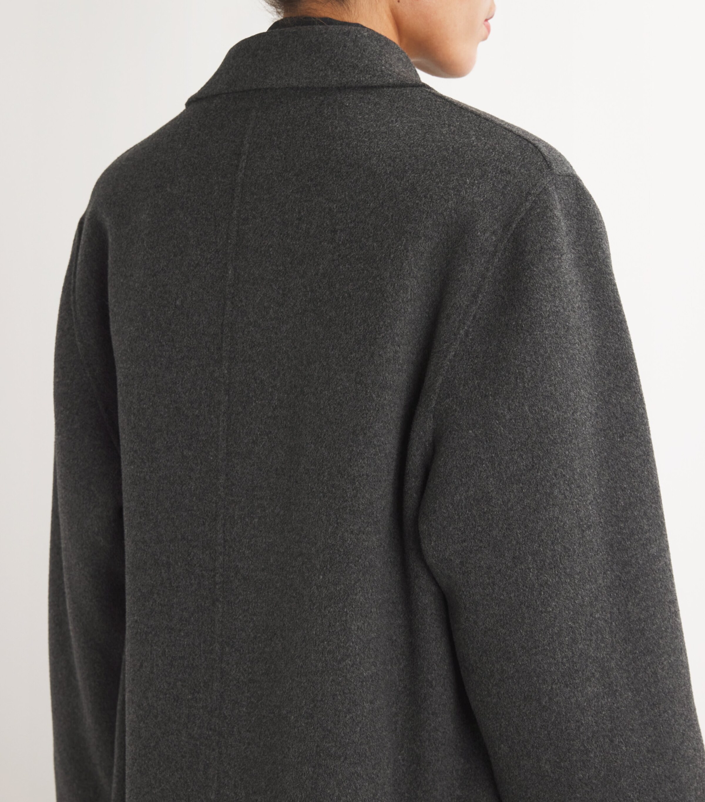 Weekend Max Mara Womens Wool-Blend Overcoat Dark Grey Image 6