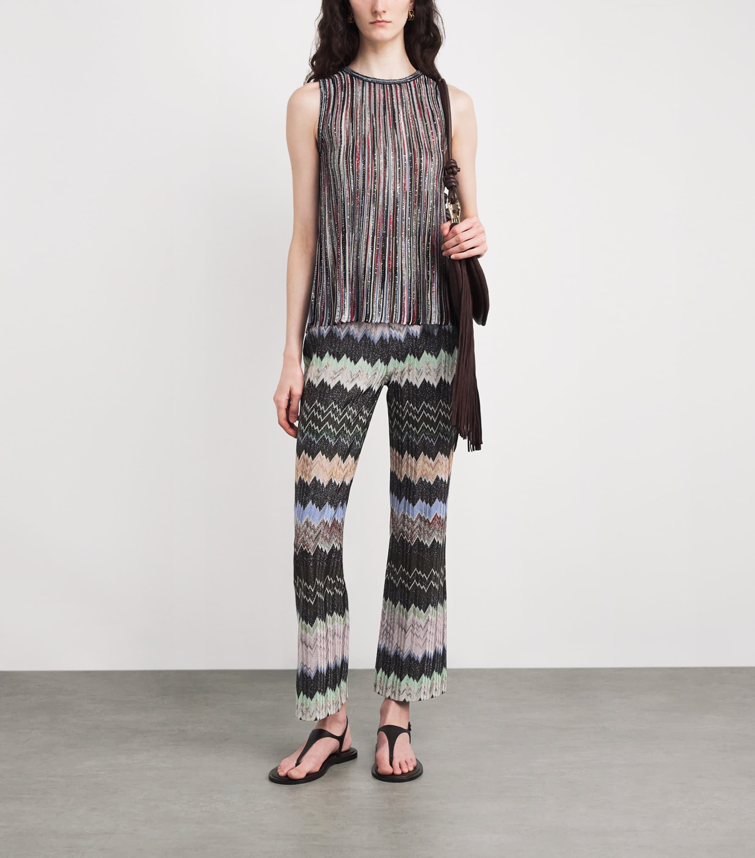 Snake Flared Trousers SM9YN MULTI W BLACK Image 2