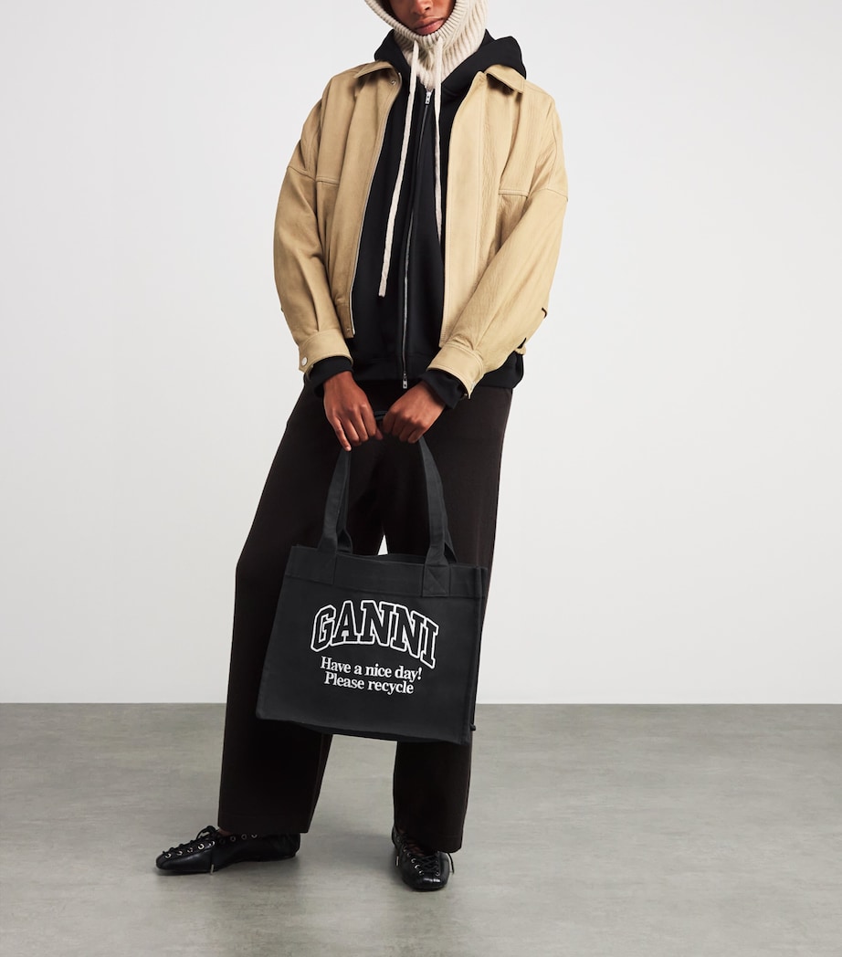 Large Recycled Cotton Tote Bag 252 PHANTOM Image 2