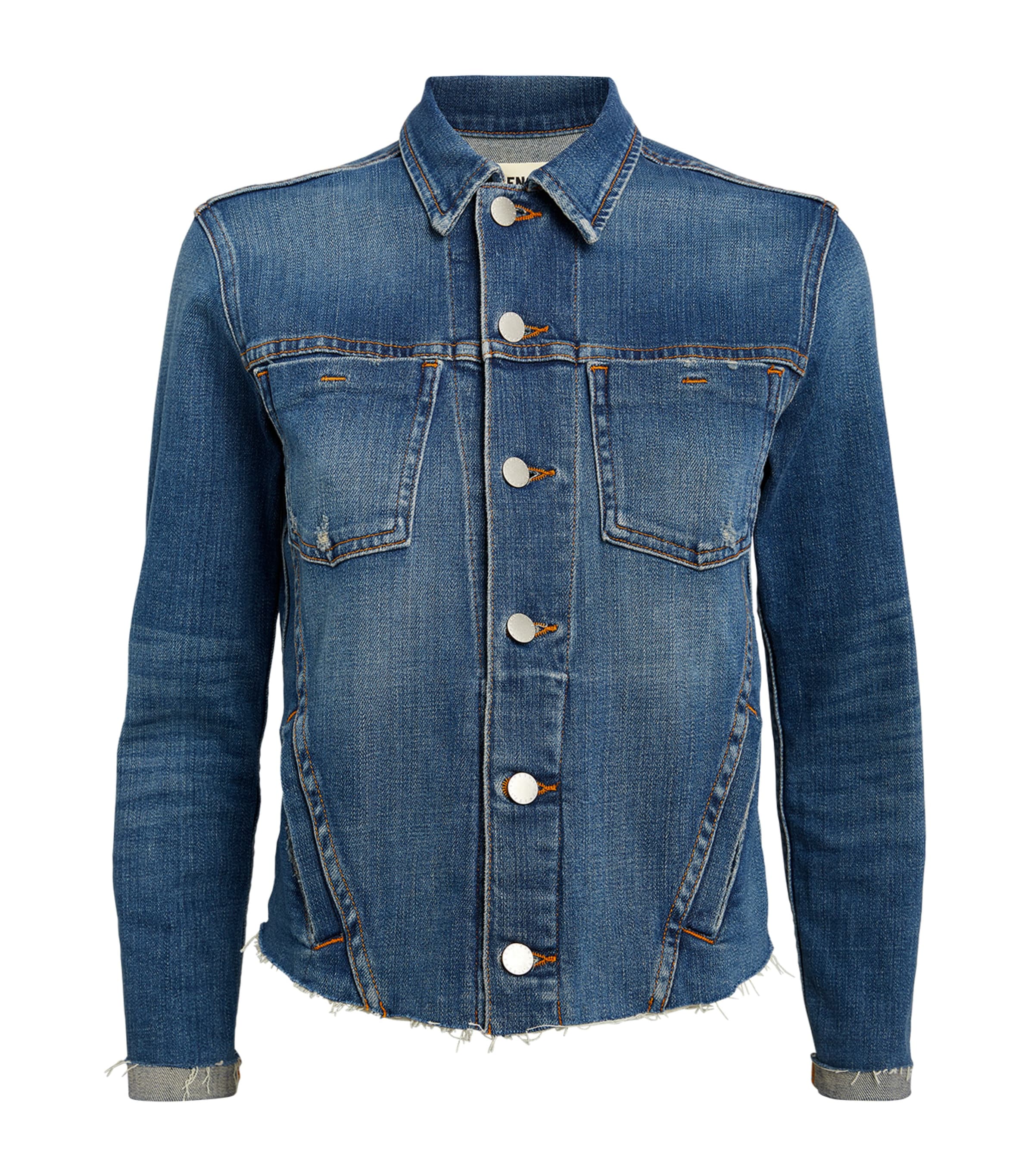 Shop L Agence Janelle Denim Jacket In Blue