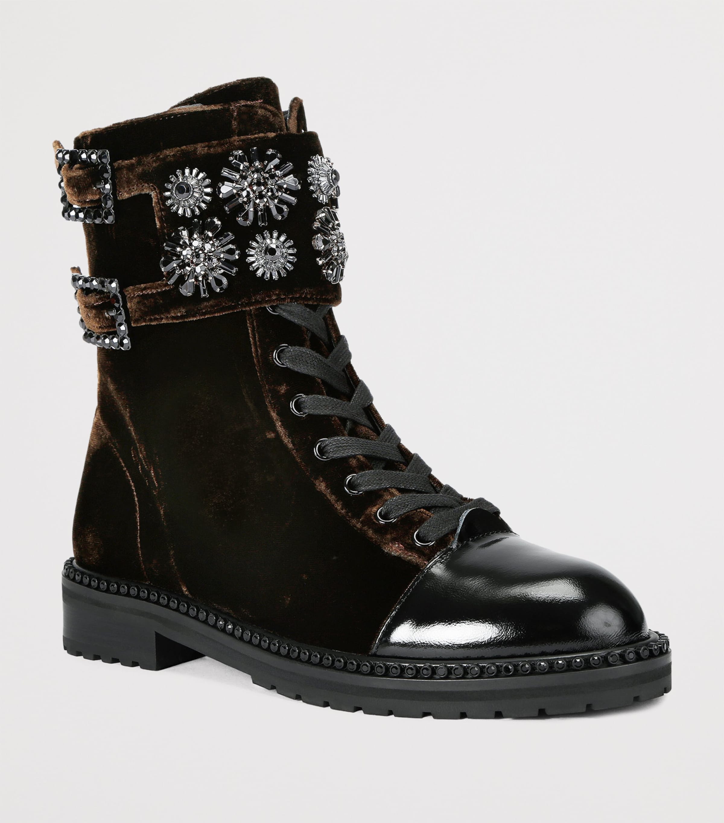 Velvet Stoop Ankle Boots DK.BRN COM Image 4