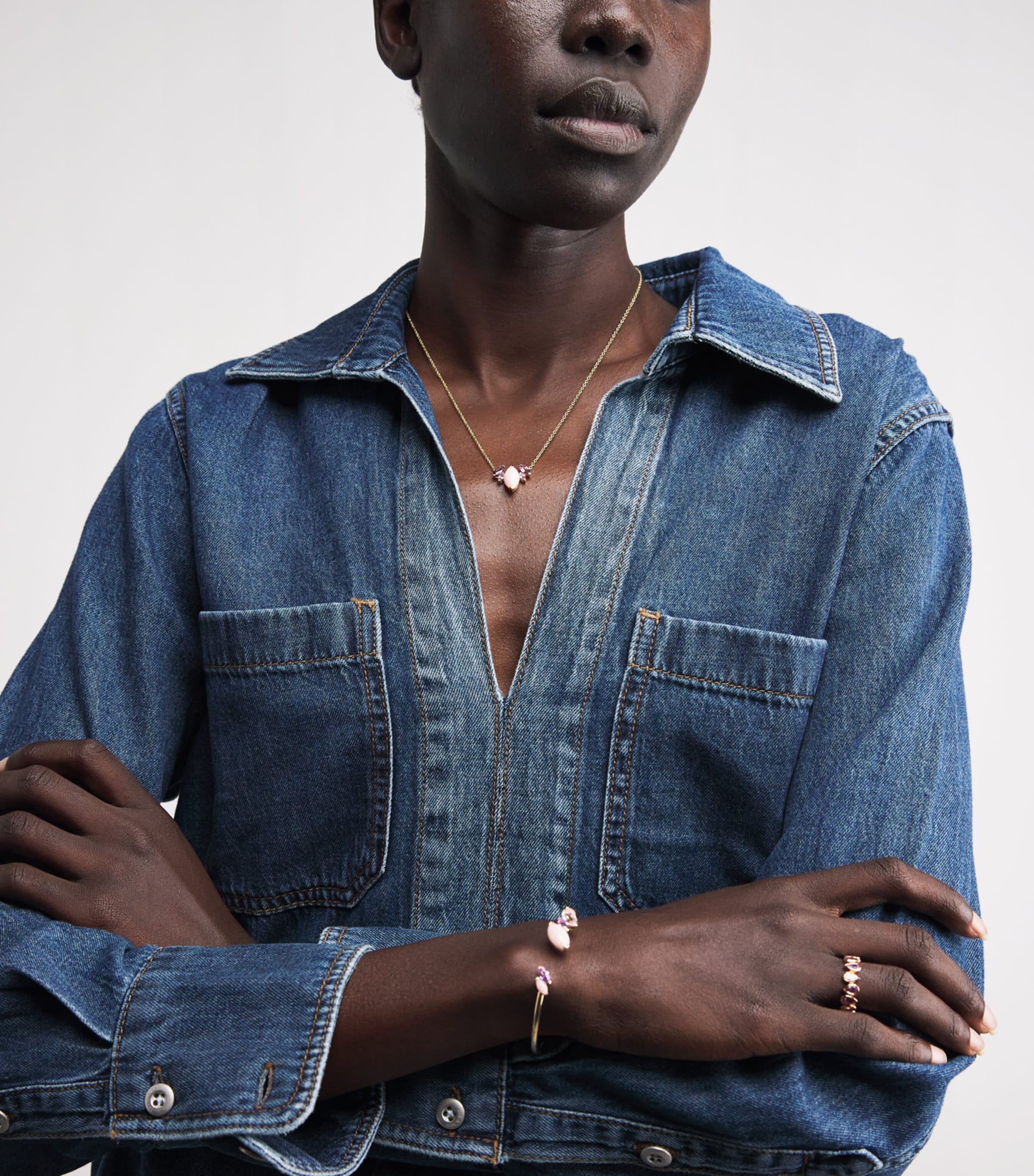 Yellow Gold, Tourmaline and Opal Batik Necklace YELLOW GOLD Image 4