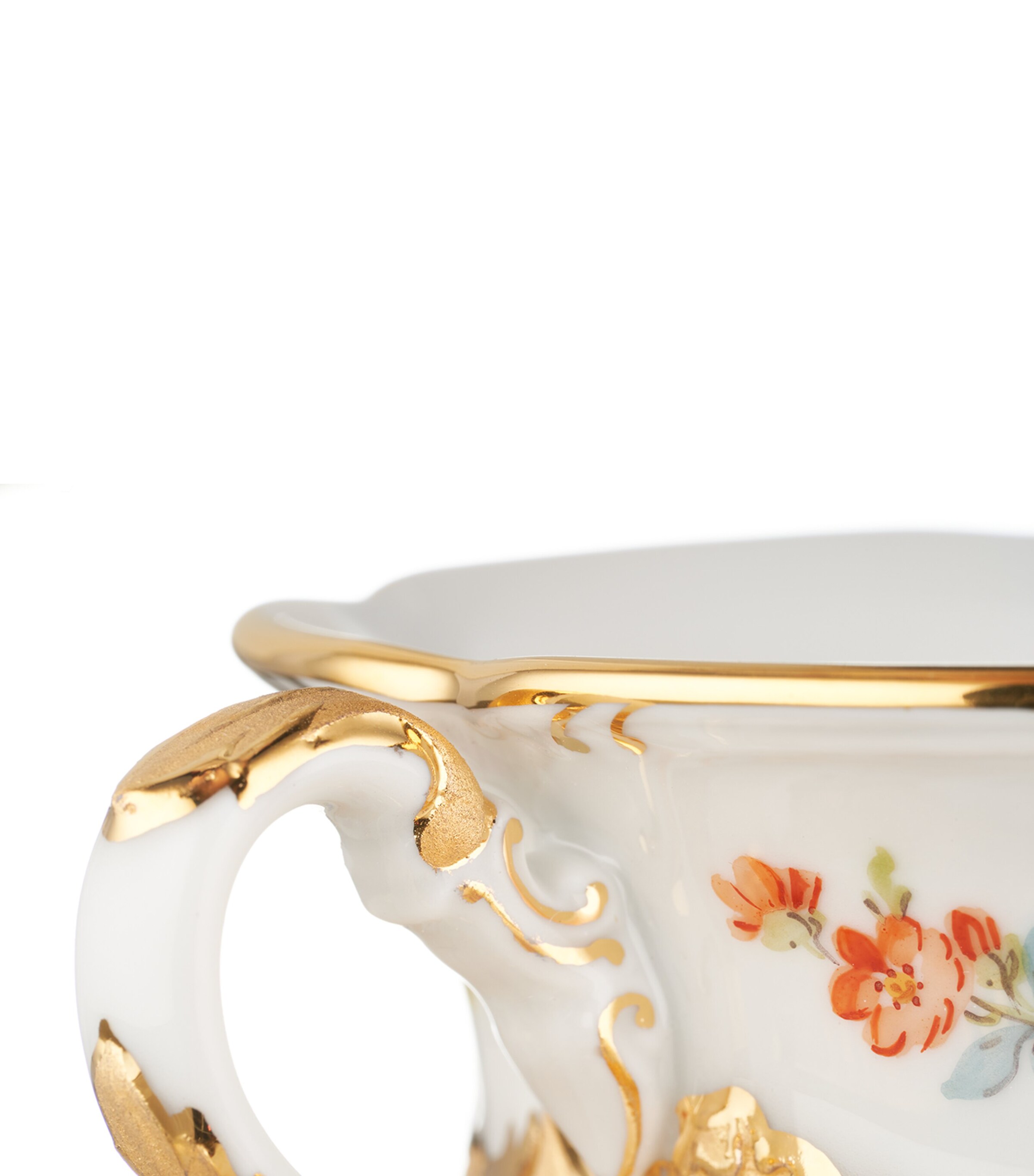 Meissen B-Form Espresso Teacup and Saucer Gold Image 5