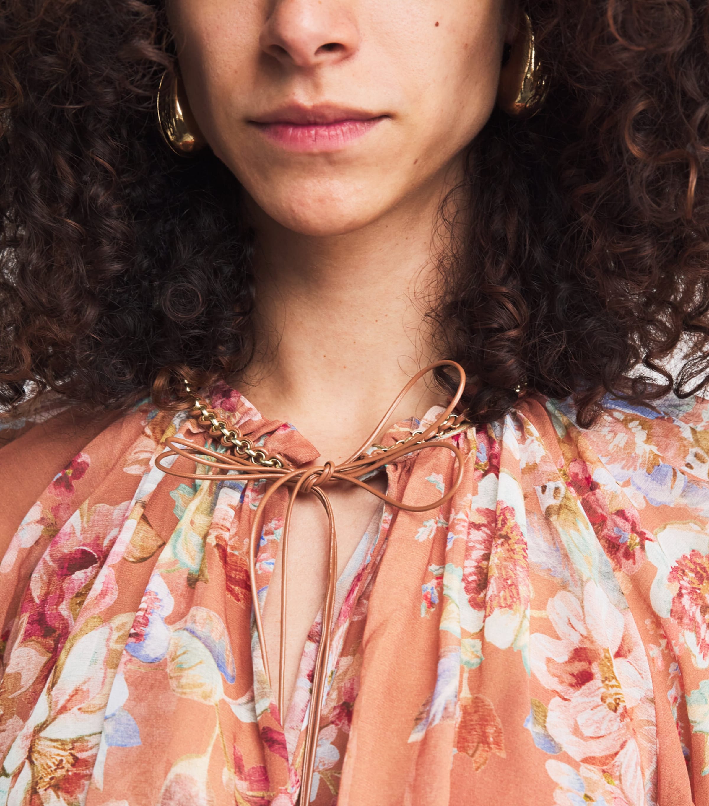 Cotton-Silk Floral Awaken Blouse CINNAMON FLORALCNFL Image 5