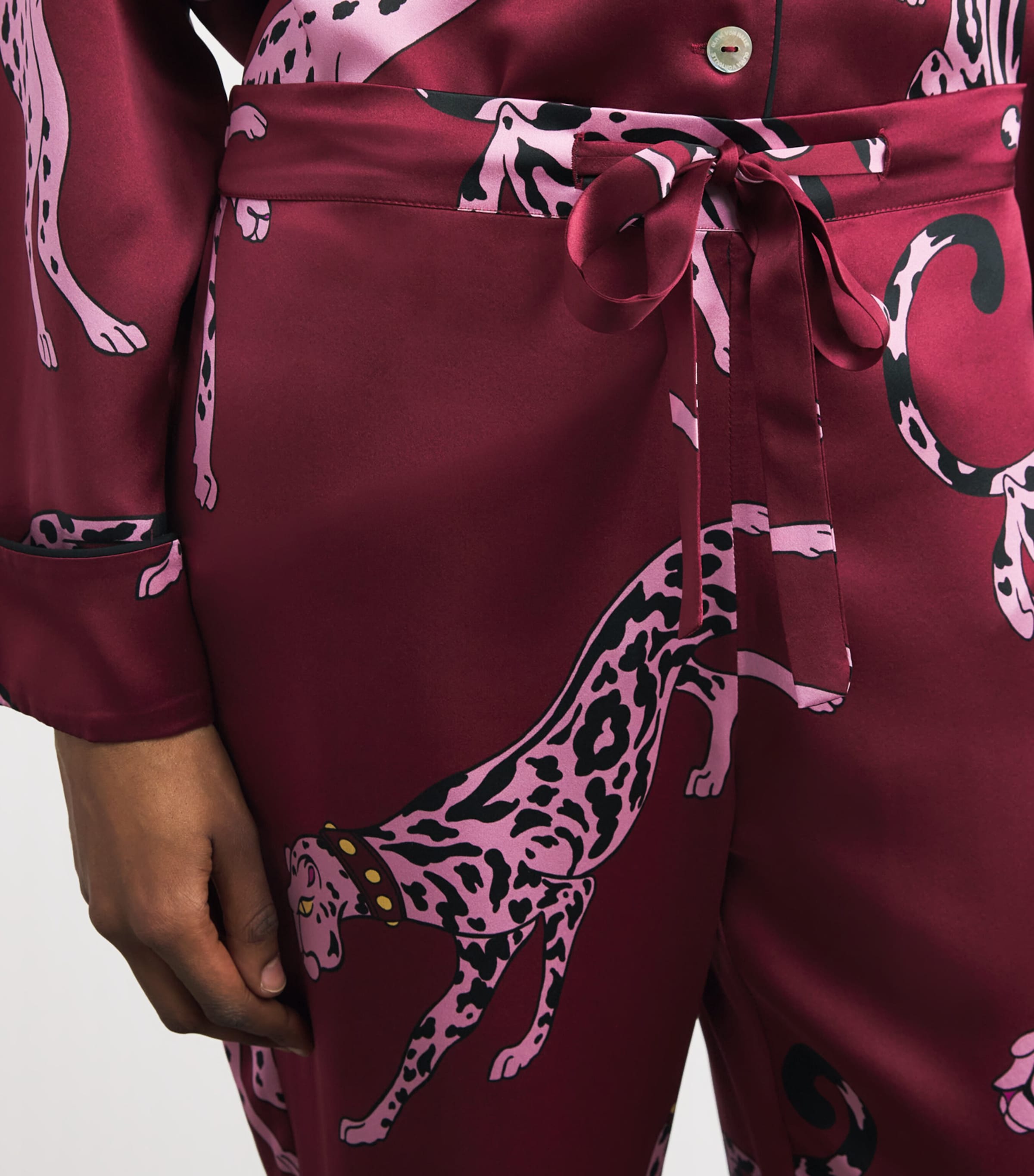 Silk Cheetah Lila Pyjama Set CHERIE Image 5