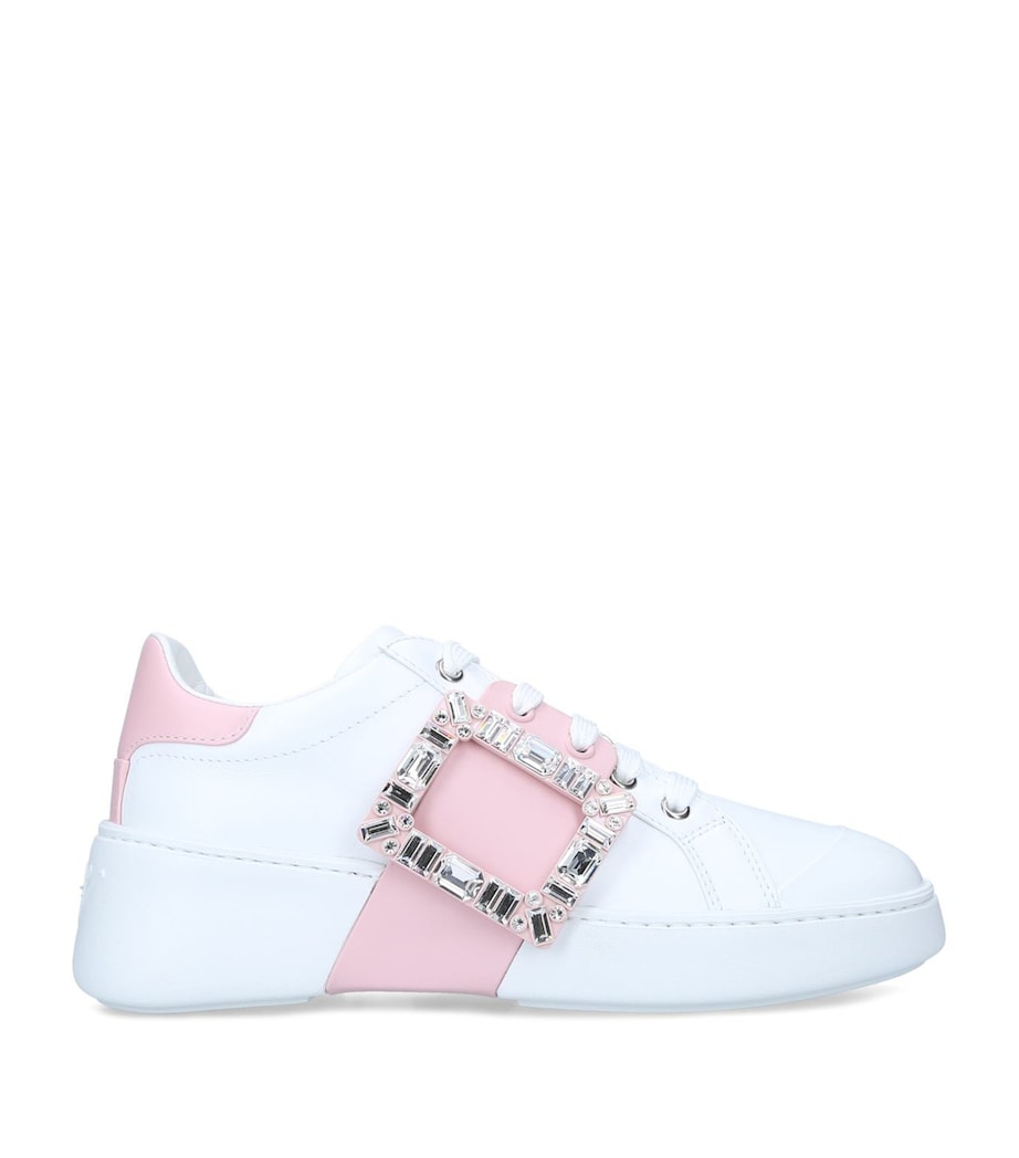Leather Embellished Viv Skate Sneakers WHITE/OTH Image 3