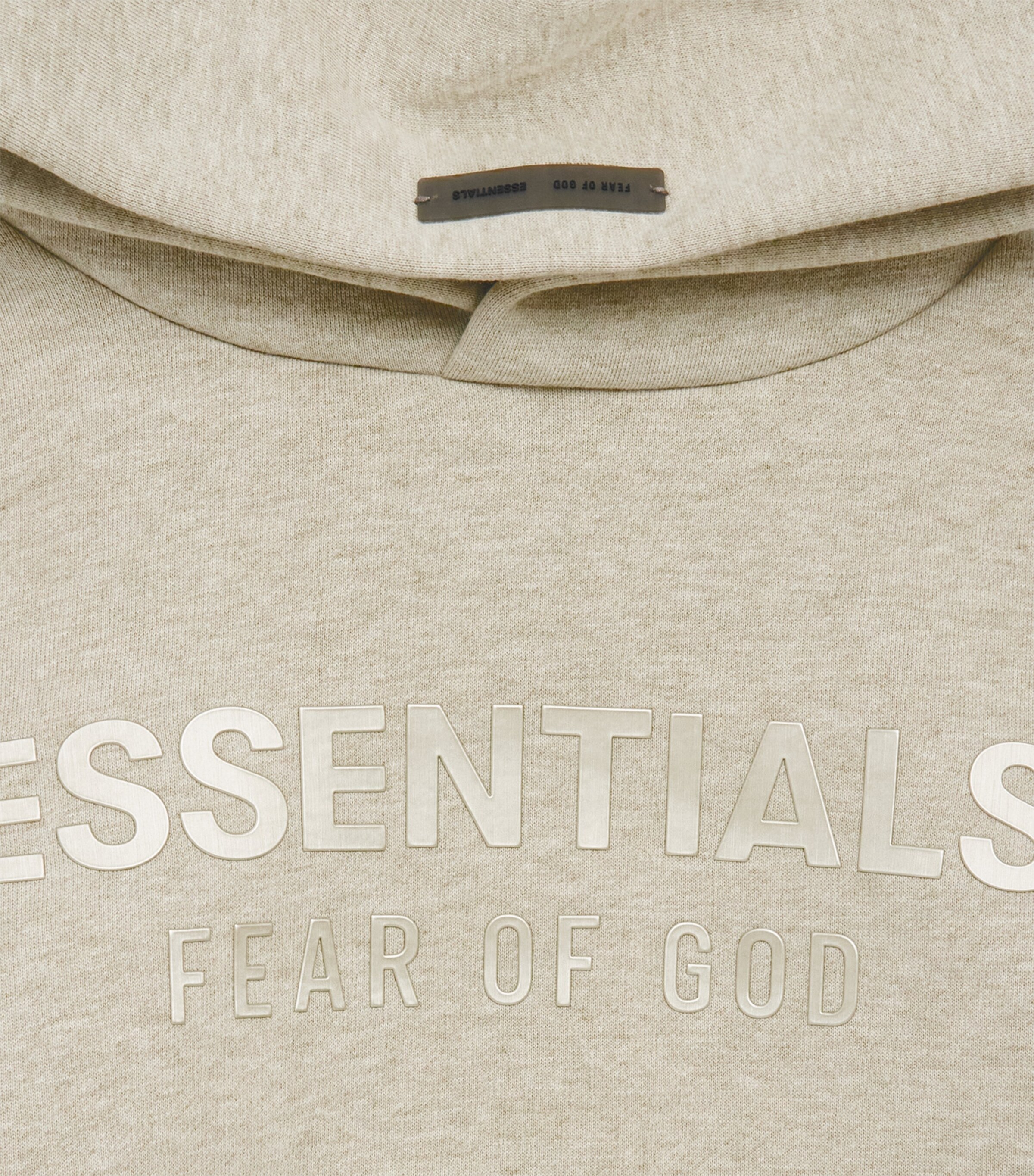 FEAR OF GOD ESSENTIALS KIDS Logo Hoodie (2-7 Years) Heather Stone Image 3