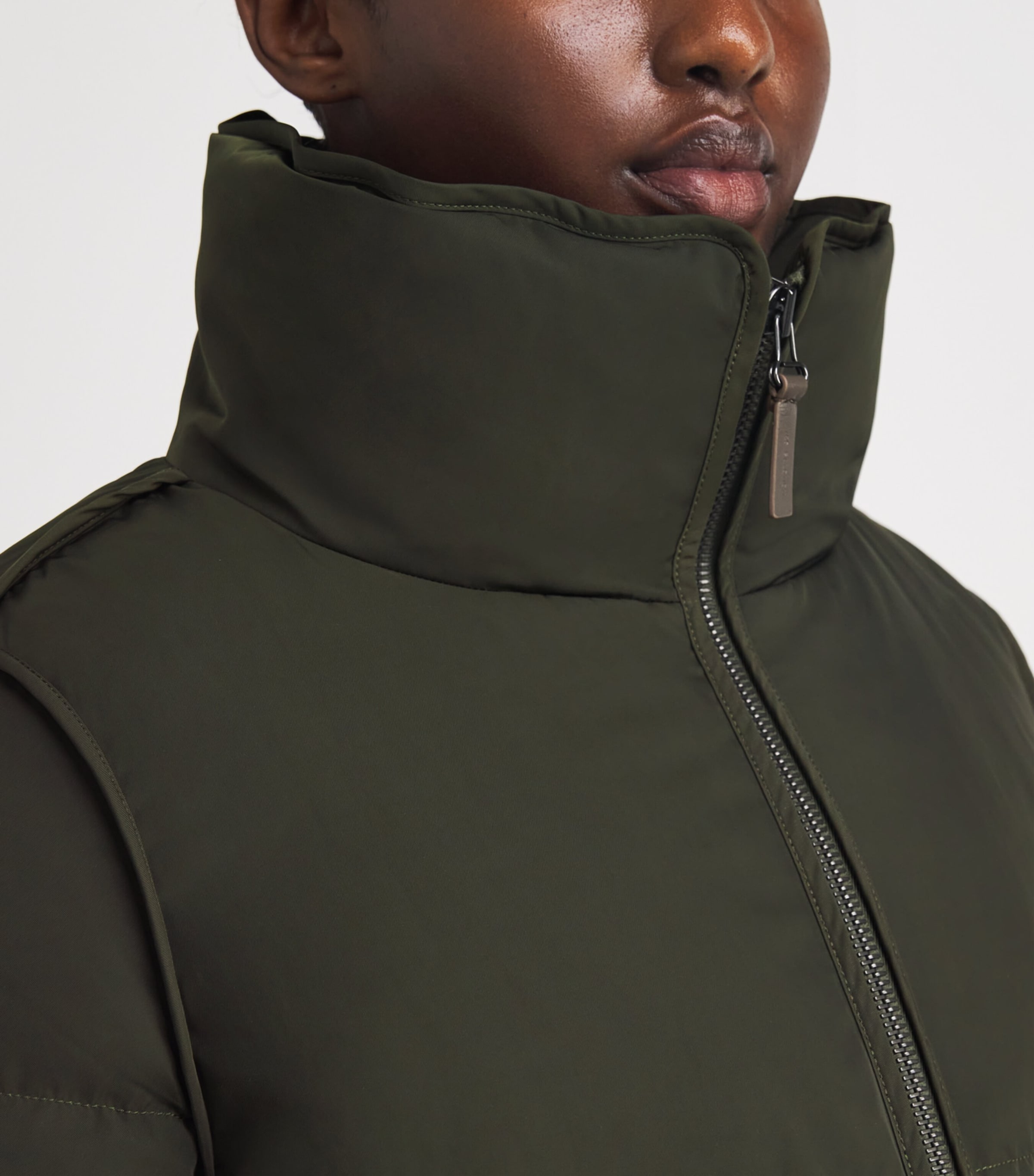 Down-Mink Technical Puffer Jacket (55cm) A0422 Image 6