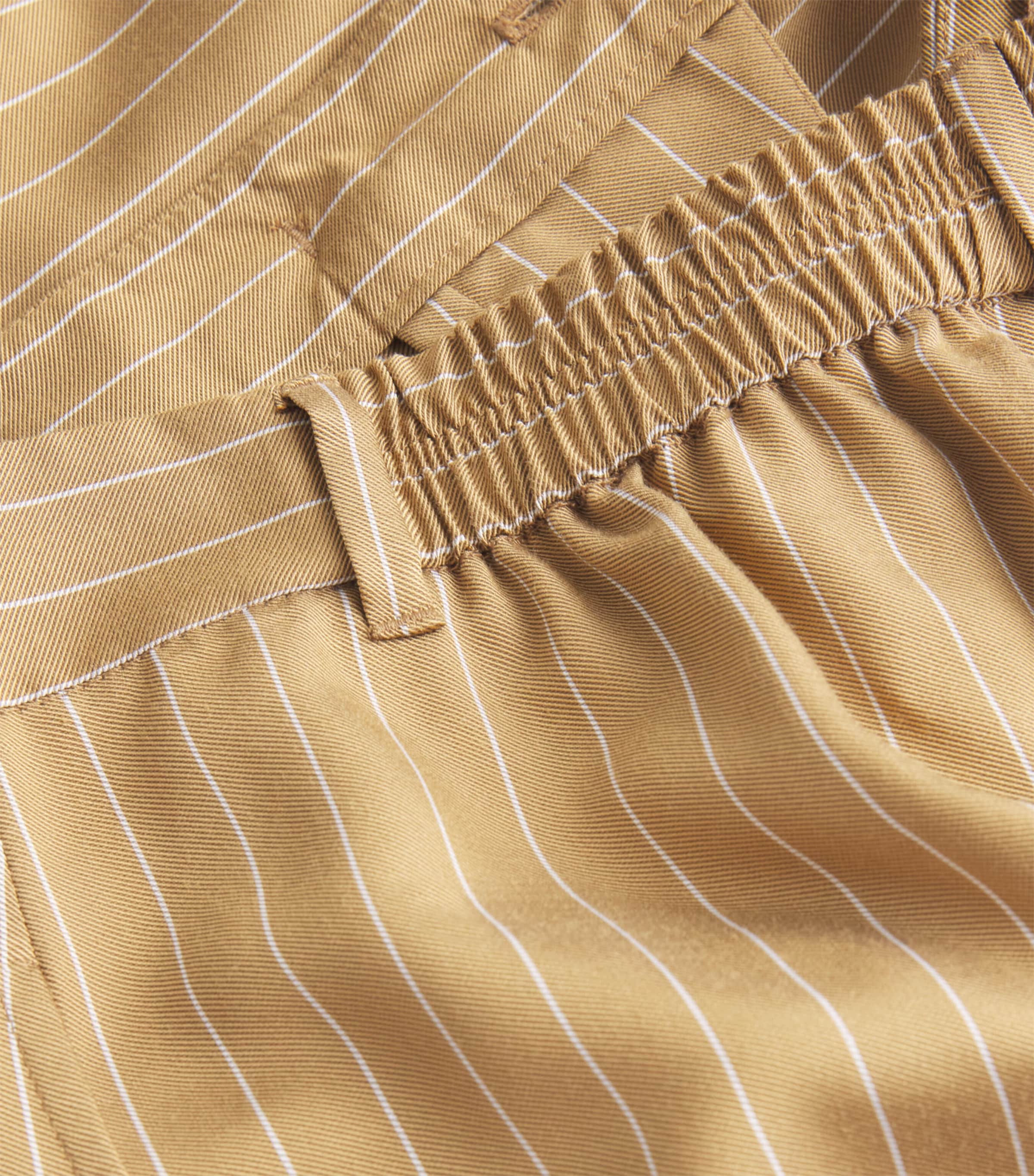 Pinstripe Wide-Leg Trousers OCHRE Image 5