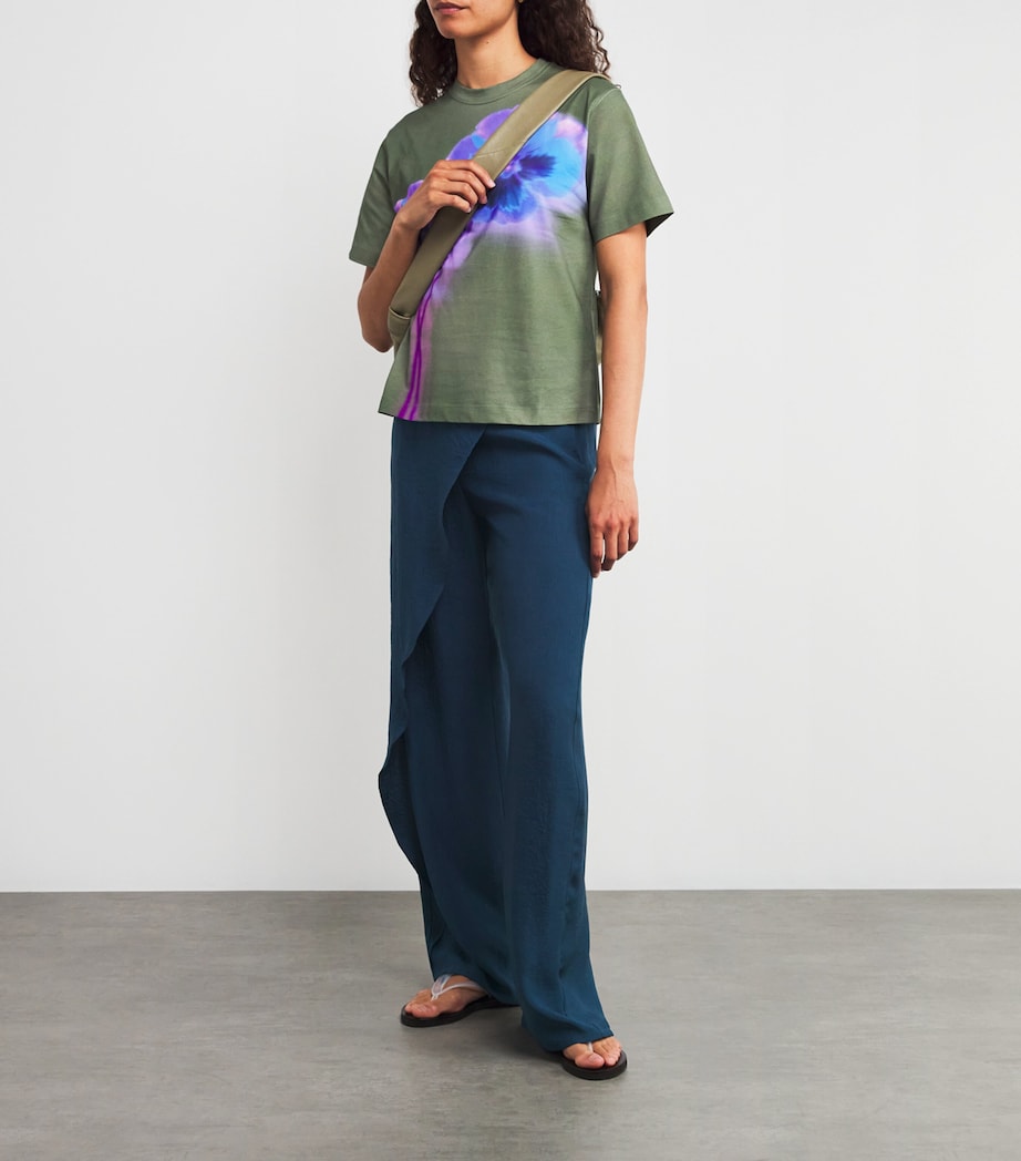 Drape-Detail Trousers NAVY Image 2