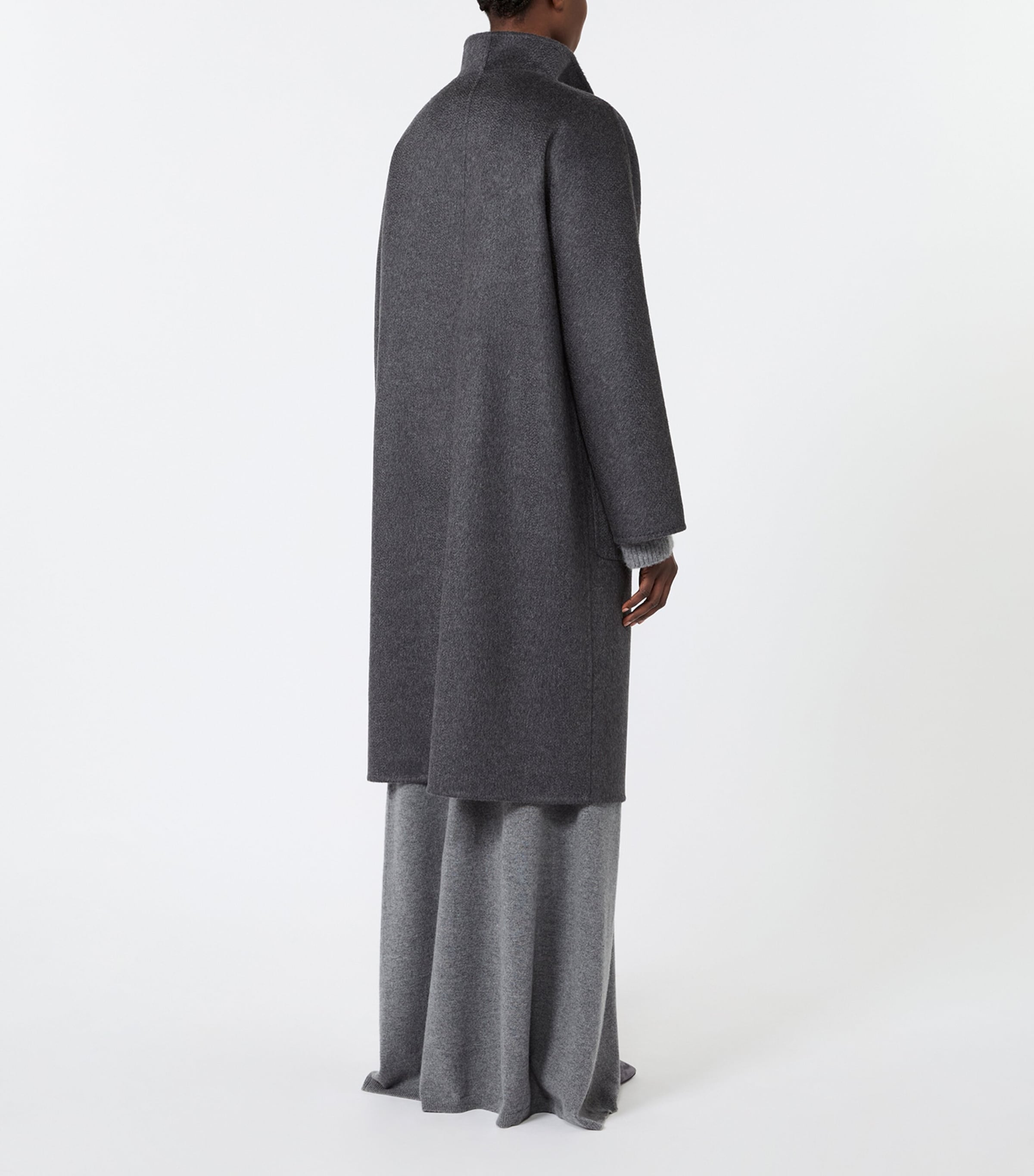 Max Mara Womens Cashmere Lilia Coat Dark Grey Image 3