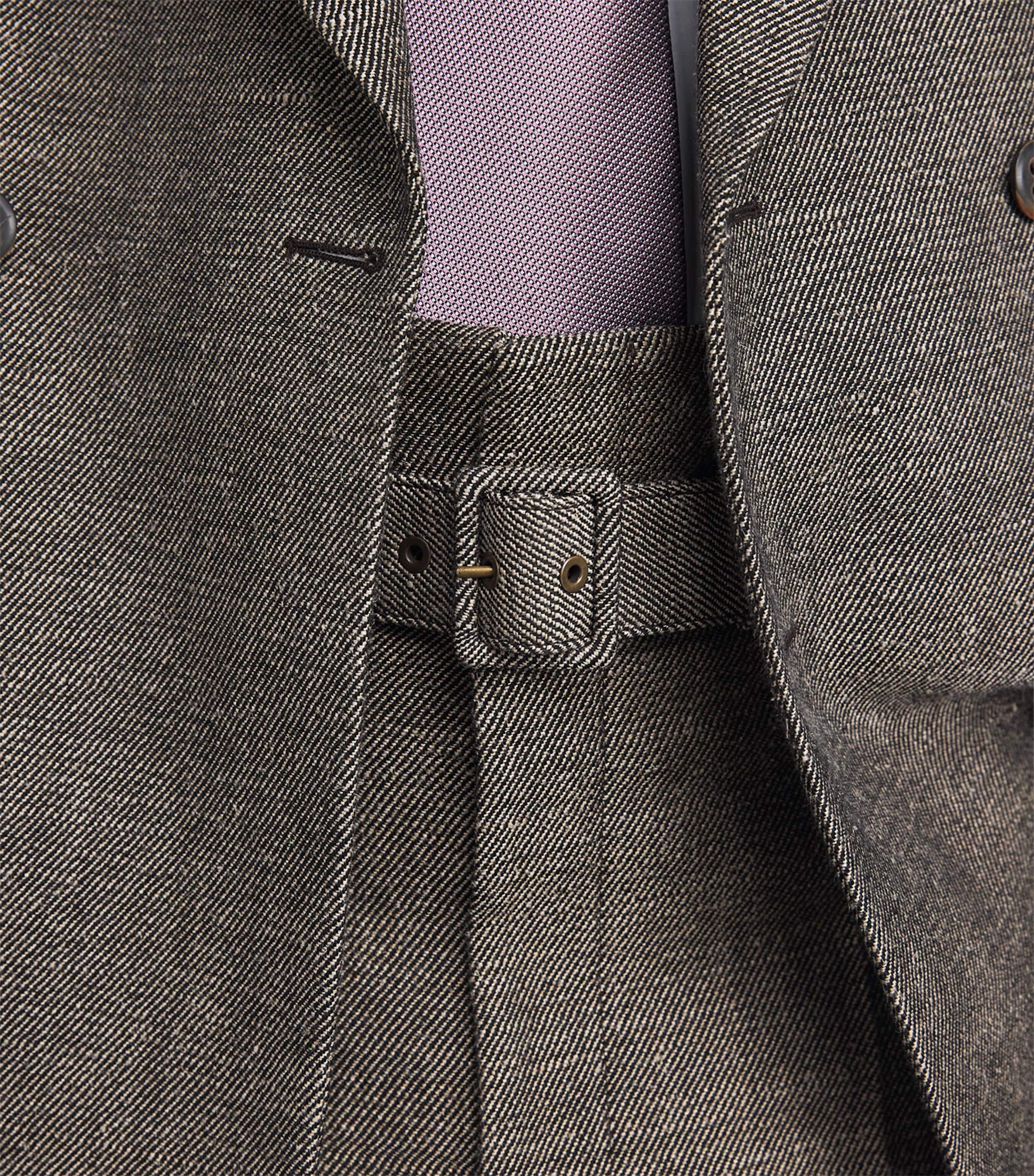 Wool Corset-Detail Trousers C403 BLACK/BEIGE Image 6