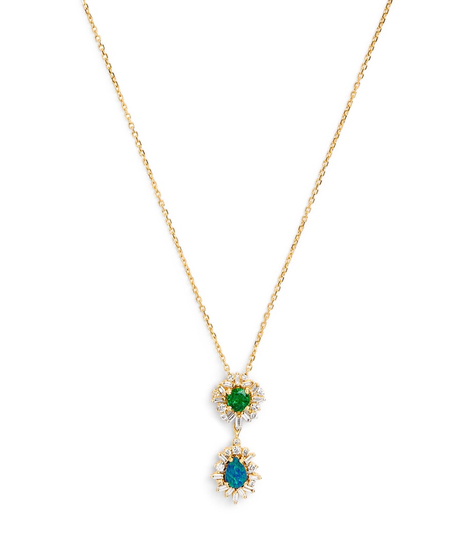 Suzanne Kalan Yellow Gold, Diamond, Emerald and Opal One of a Kind Necklace Yg/opal/emer Image 1