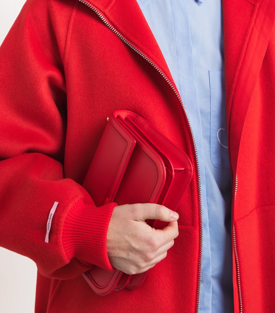 Wool-Cashmere Zip-Up Hoodie ORANGE Image 6