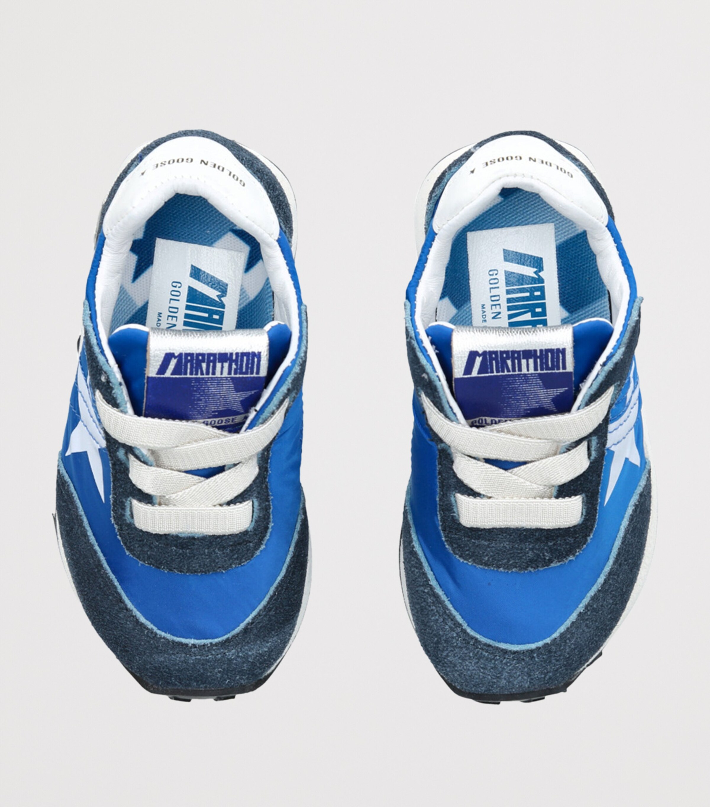 Golden Goose Leather Marathon Sneakers Blue/dark Image 4