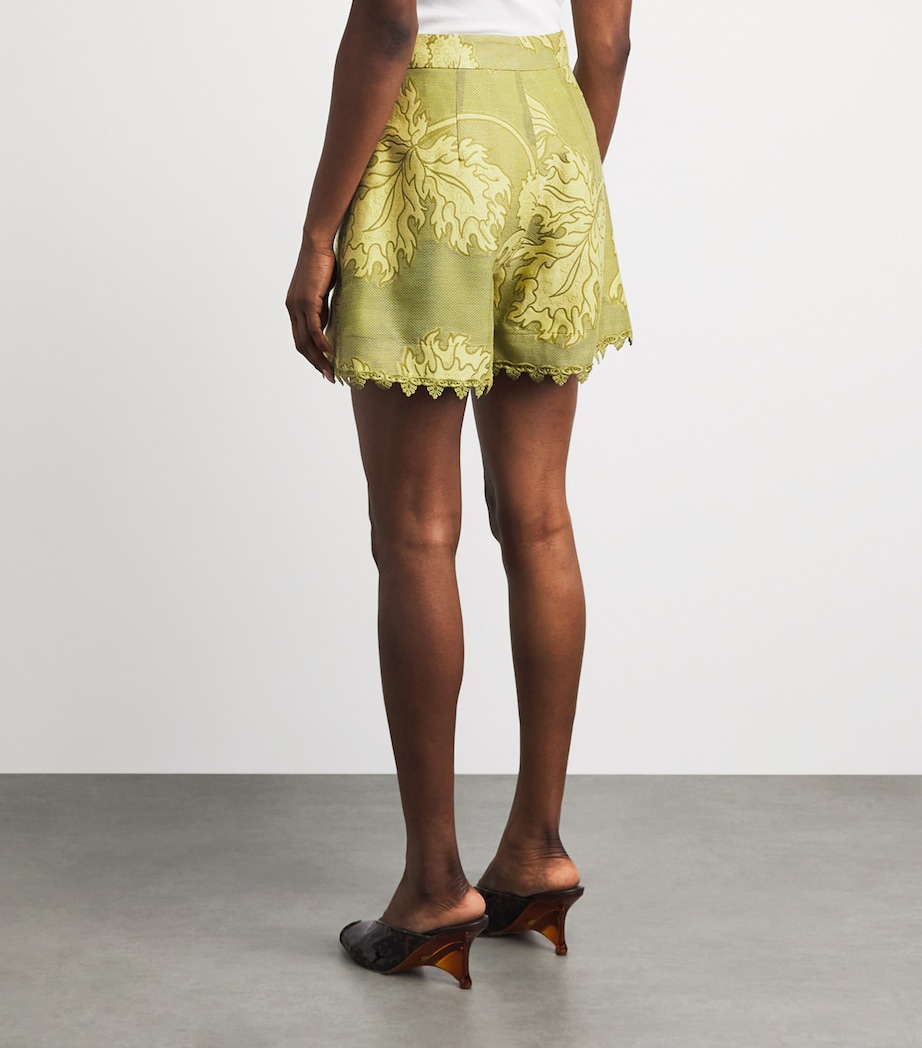 La Doublej Womens Cotton-Silk Jacquard Shorts Jcqrd Fl Cpé Image 5
