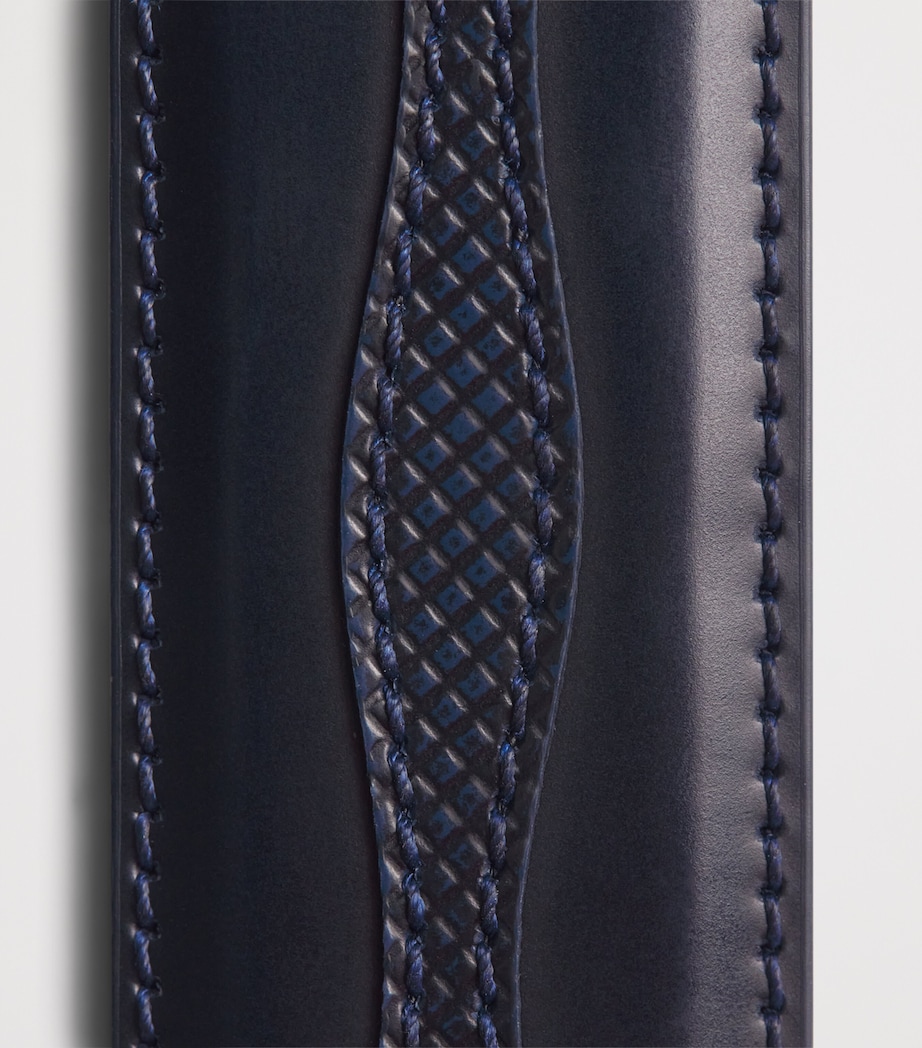 Elliot Rhodes Leather Jolson Belt Navy Image 5