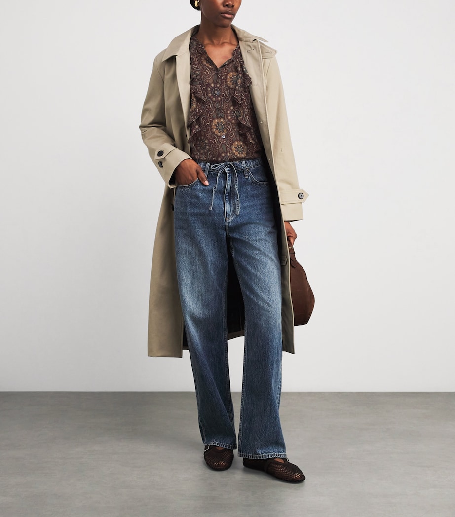 Silk Printed Claude Blouse DARK CHOCOLATE MULTI Image 2