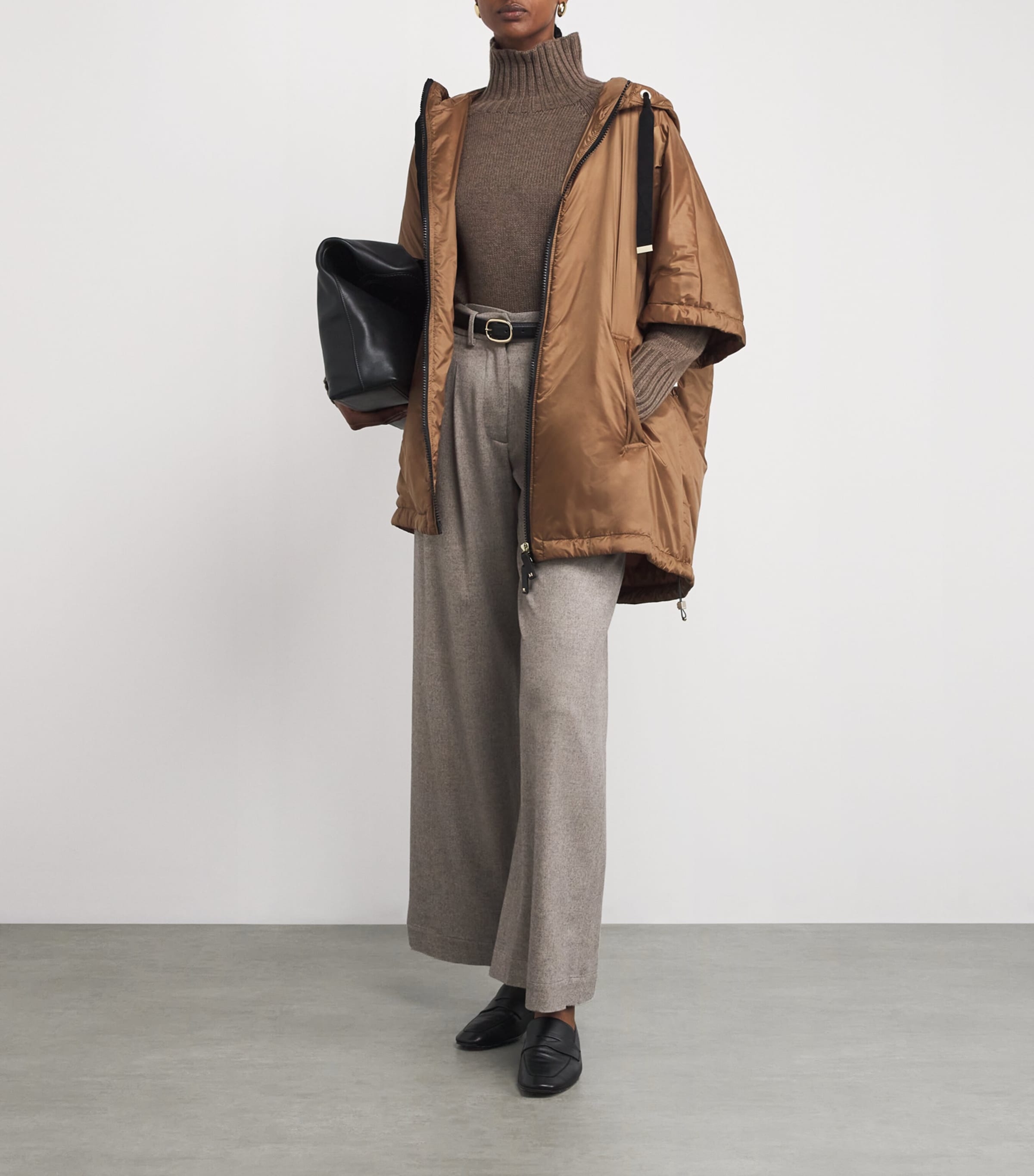 Hooded Cape CARAMEL Image 2