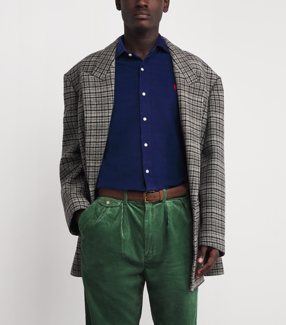 Suede Buckle Belt DARK BROWN Image 3