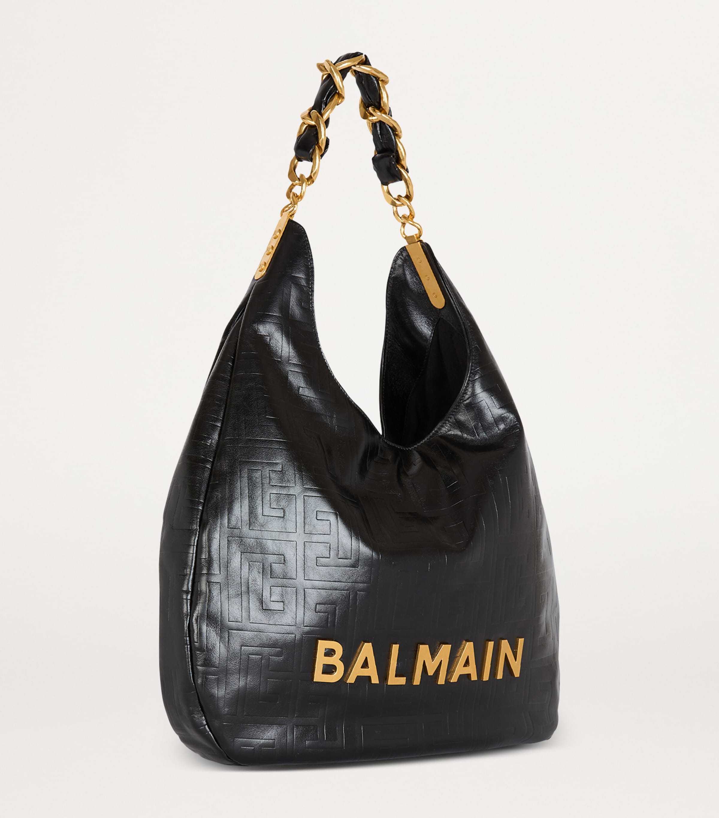 Balmain☆VIP価格  1945 ソフト ショルダー バッグ Balmain 1945 Soft Small Shoulder Bag in Monogram Jacquard