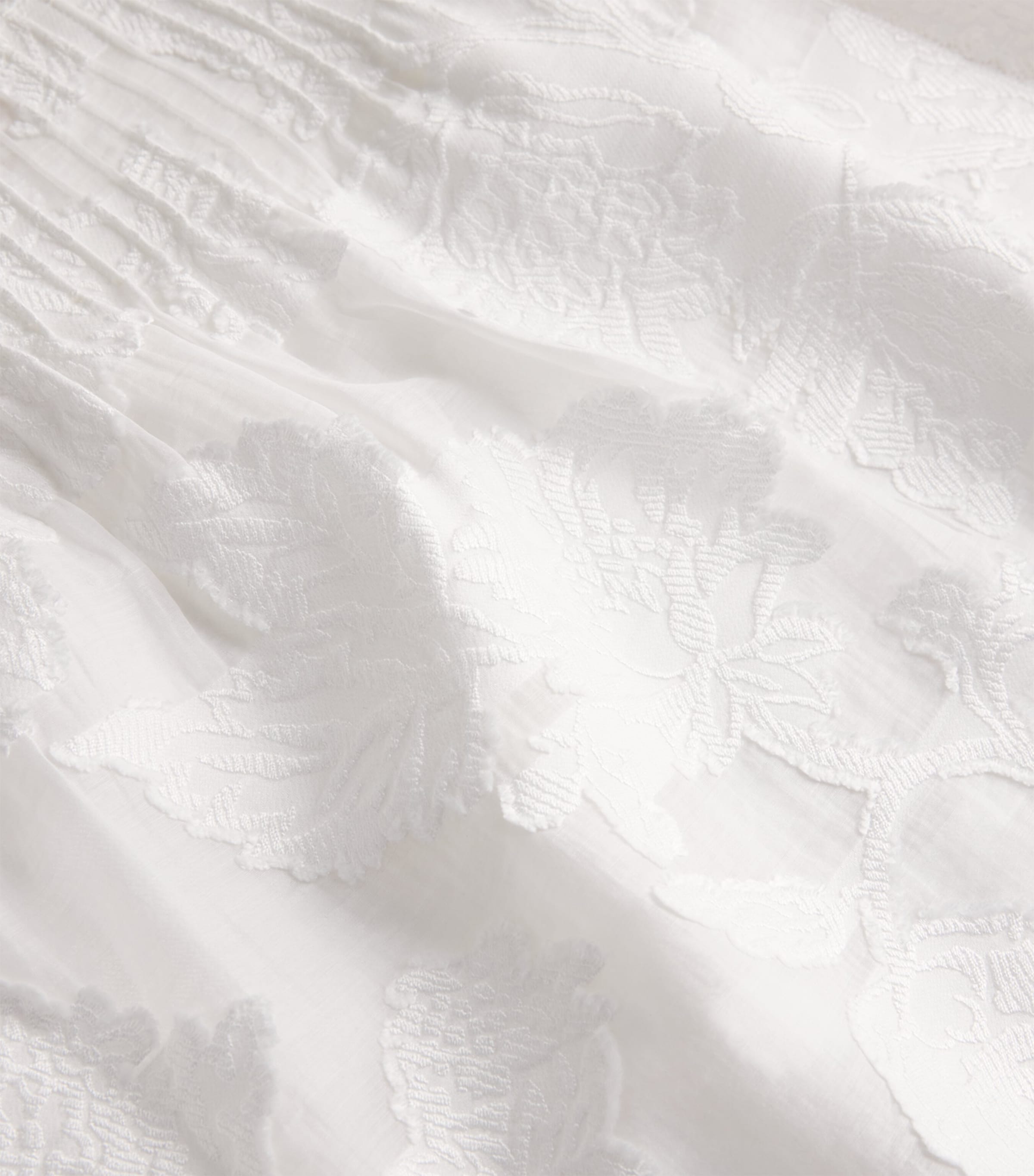 Lace-Trim Fiocchini Top WHITE DEVORE Image 4