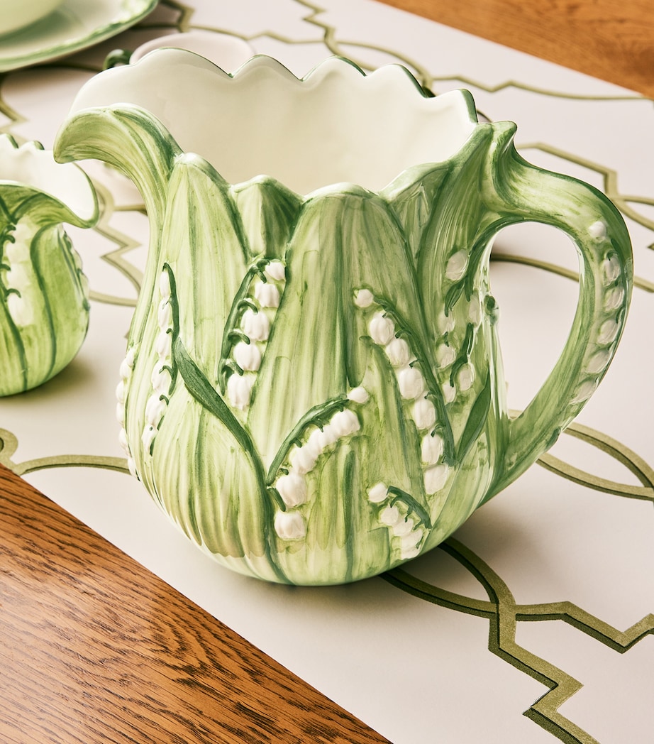 Lilly Of The Valley Jug WHITE/GREEN Image 4